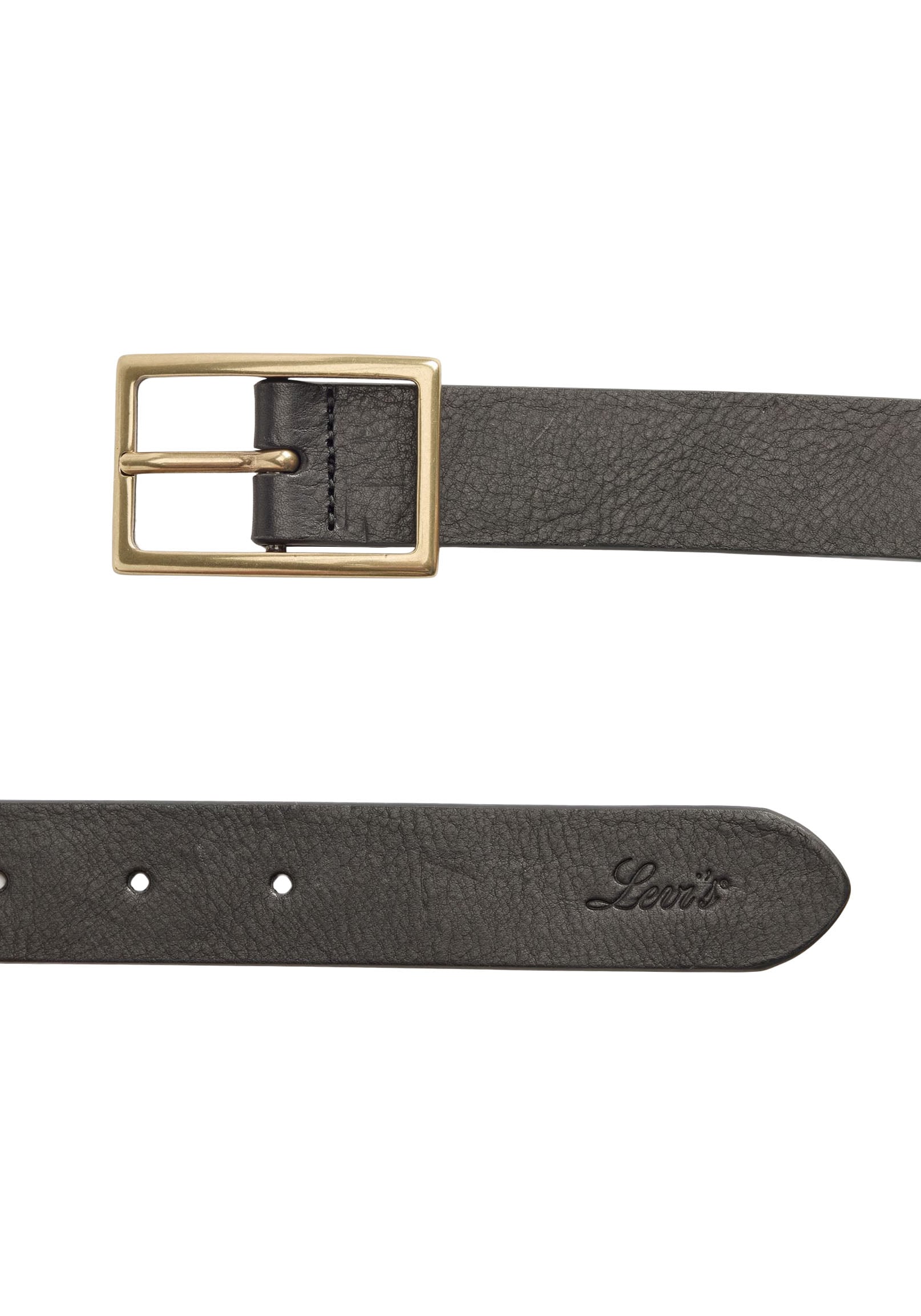 Levi's® Ledergürtel »RECTANGLE BELT« mit goldfarbener Schließe und Logoprägung