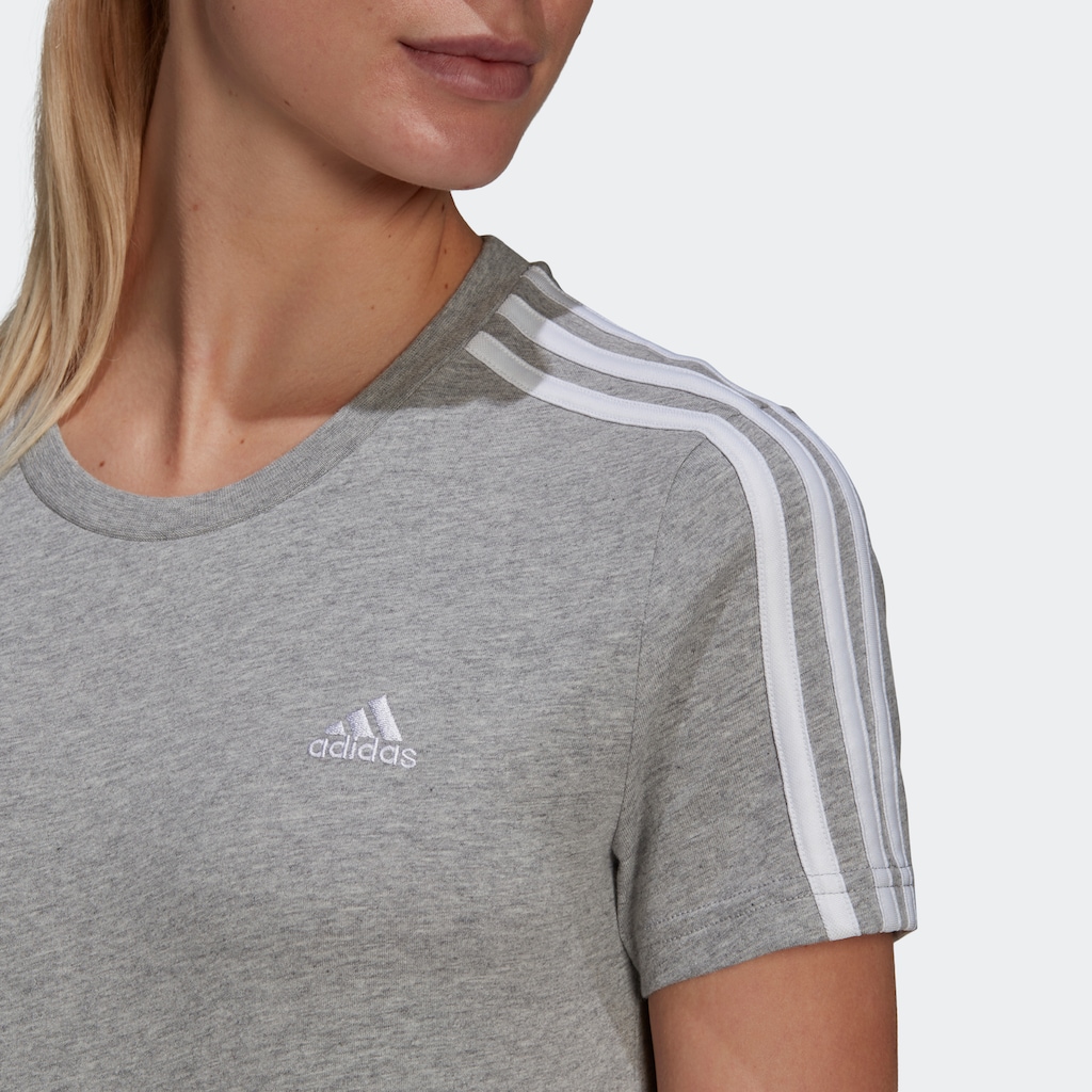 adidas Sportswear T-Shirt »LOUNGEWEAR ESSENTIALS SLIM 3-STREIFEN«