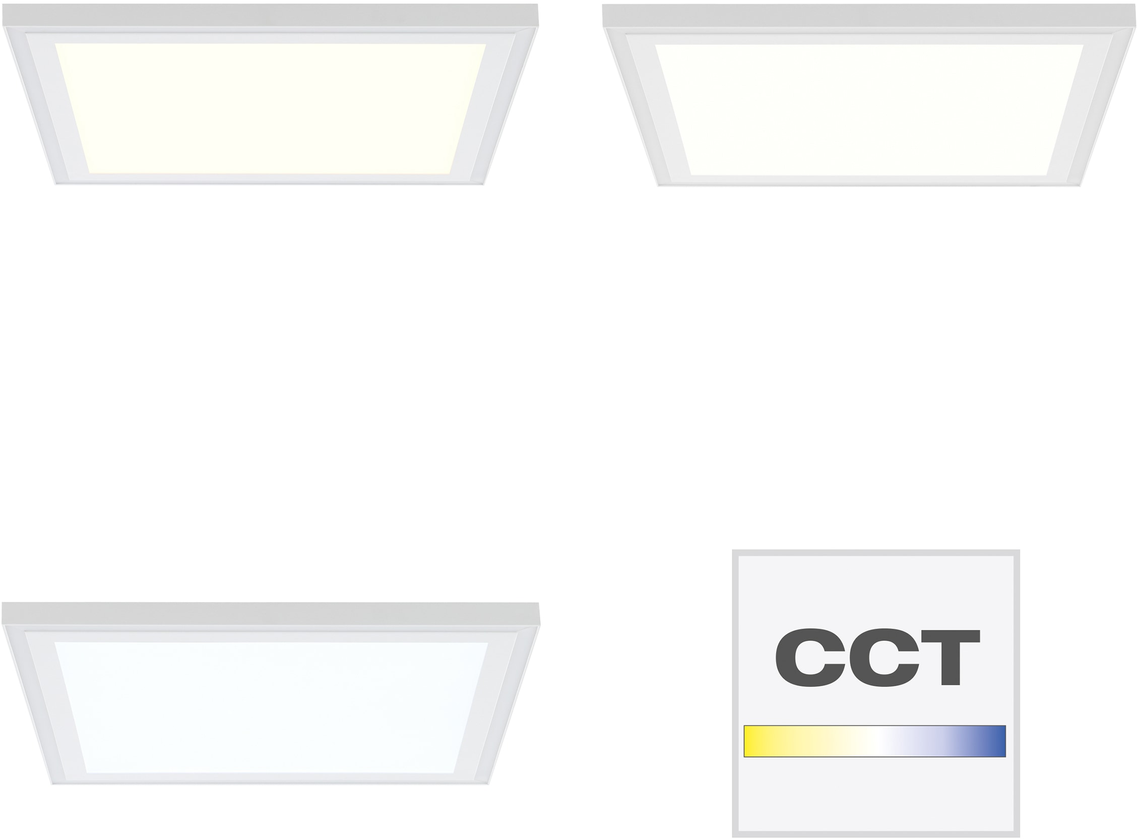 Brilliant LED Panel »Laurice«, 1 flammig-flammig, 40x40 cm, dimmbar, CCT,  Frame-Light, 2400 Lumen, Metall/Kunstst., weiß online kaufen | mit 3 Jahren  XXL Garantie
