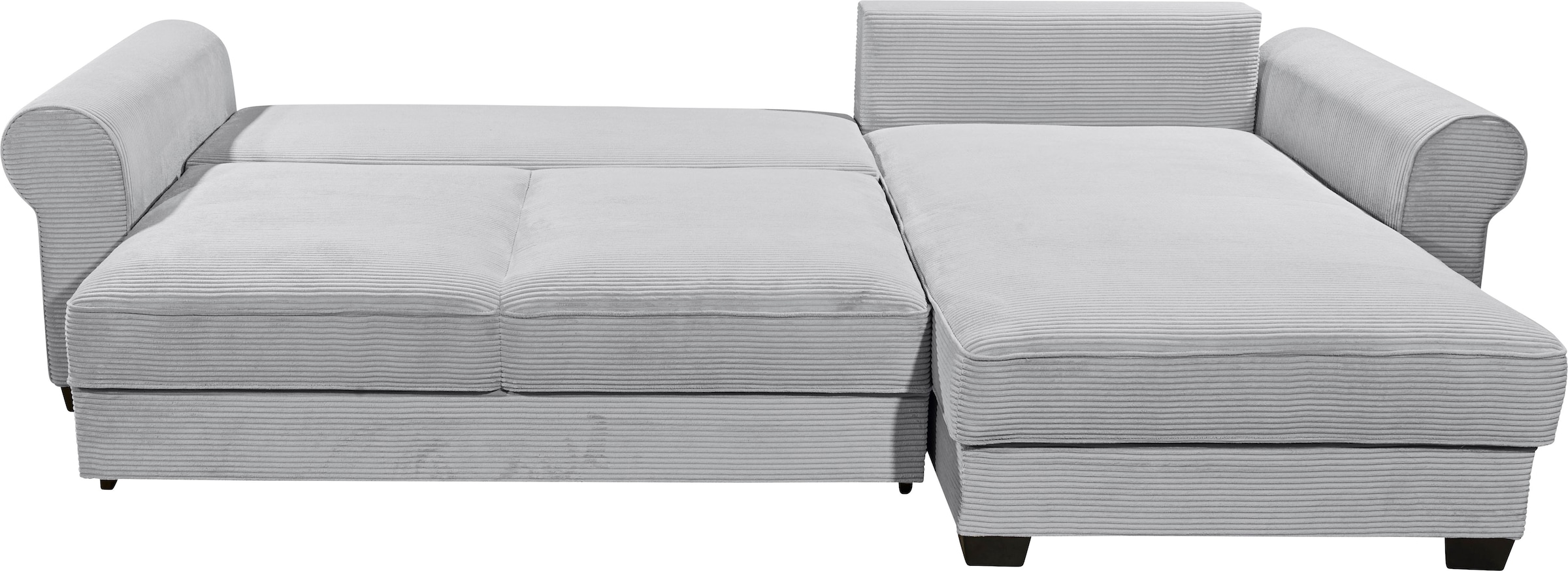 ED EXCITING DESIGN Ecksofa »Angelina L-Form«, mit Bettfunktion, Bettkasten & 5 Zierkissen