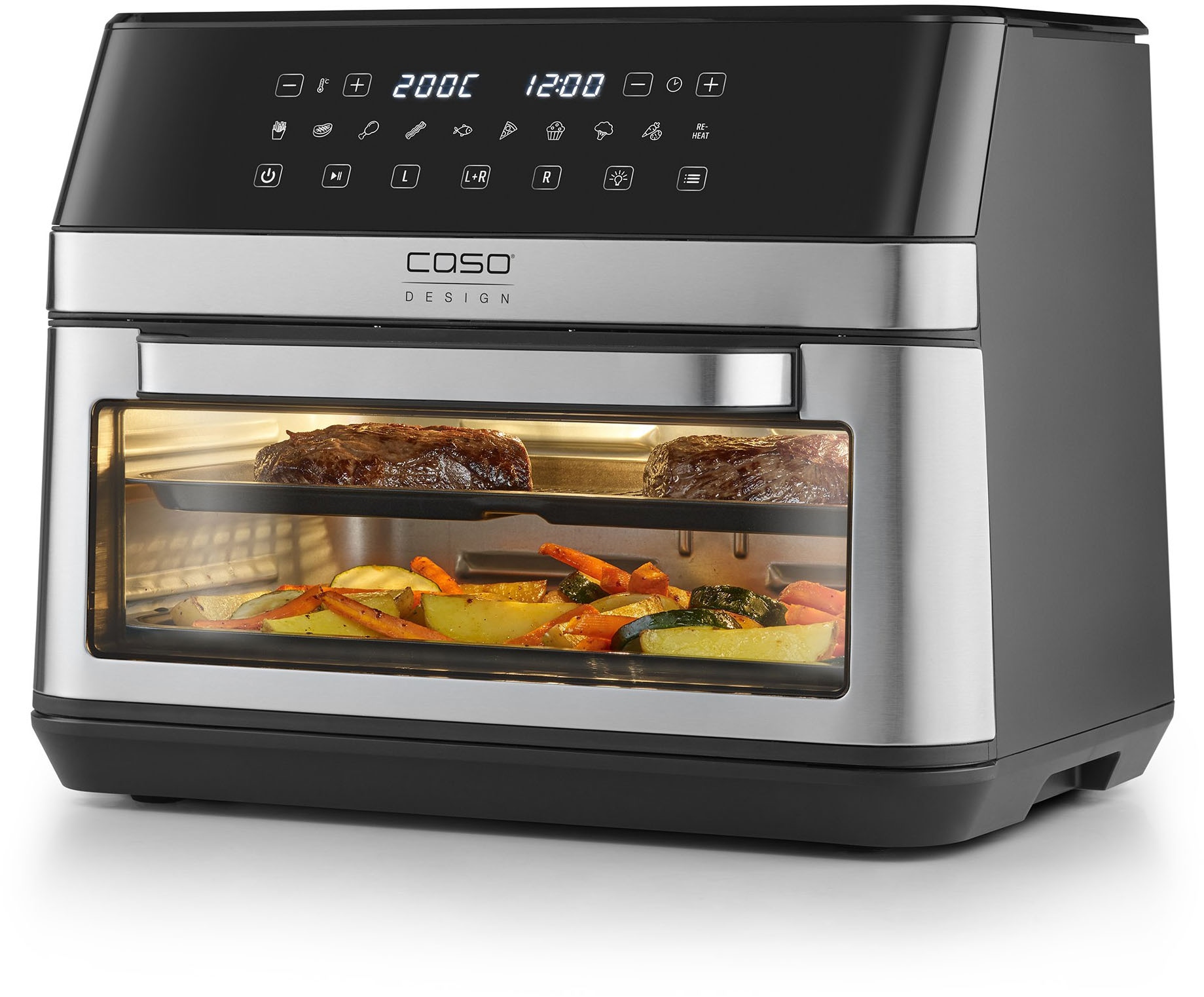 Caso Heißluftfritteuse »3186  Design AirFry DuoChef« 2200 W Fassungsvermögen 0 l