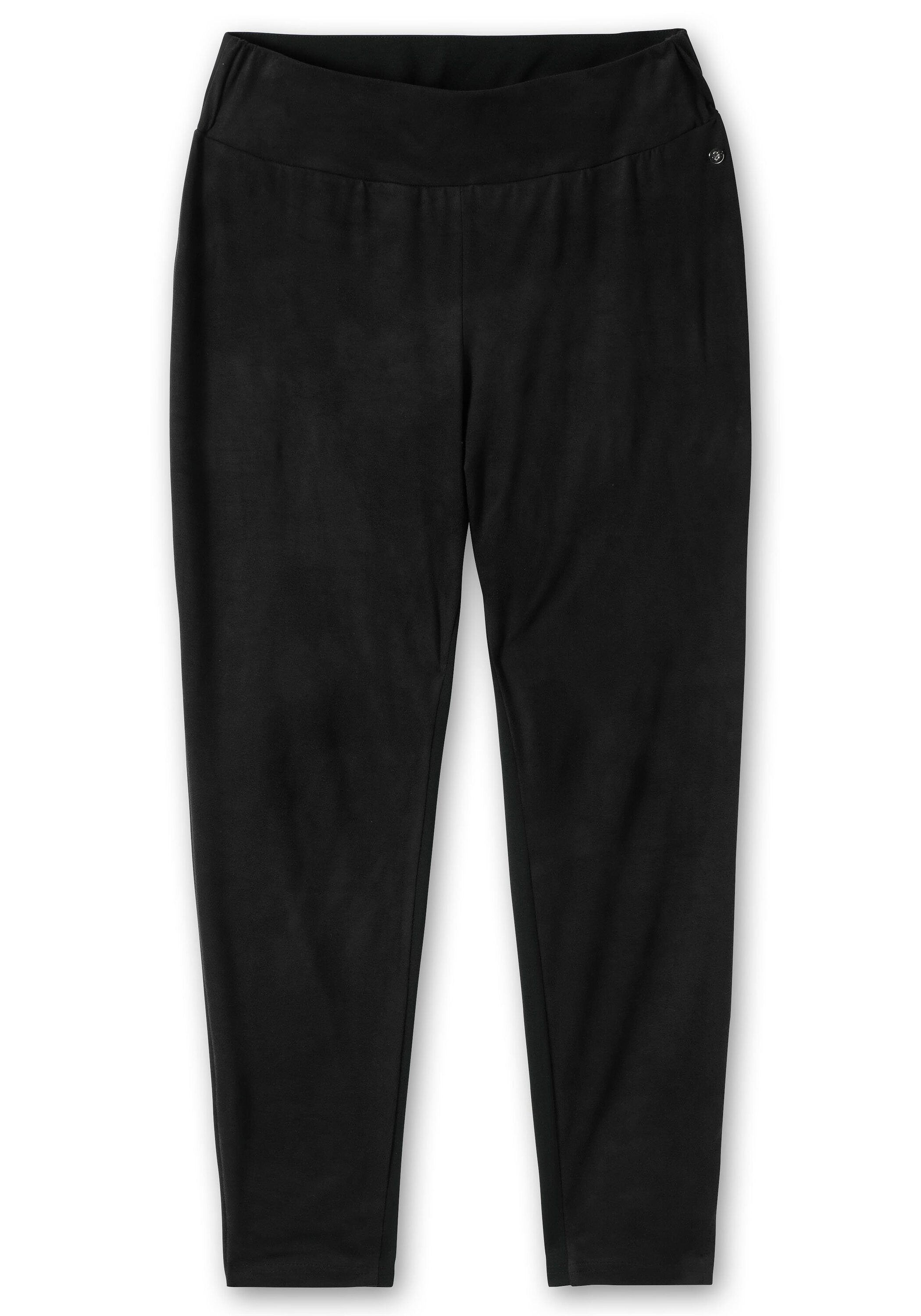 Sheego Leggings »Leggings in Velourslederoptik vorn«