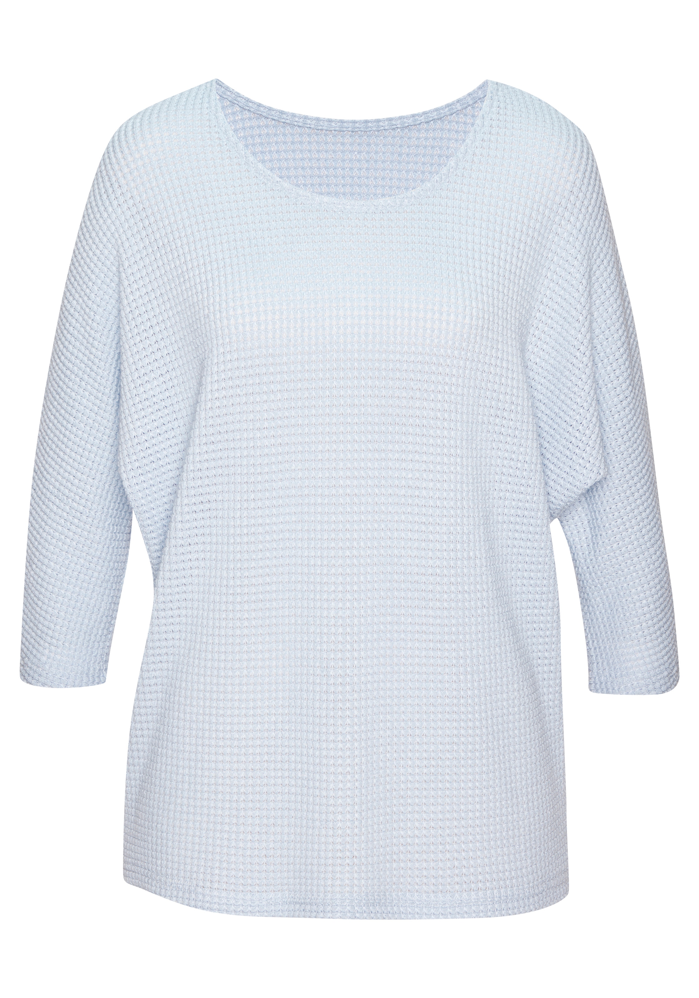 Vivance 3/4-Arm-Shirt »aus bügelfreiem Waffelstrick« aus bügelfreier Strickqualität