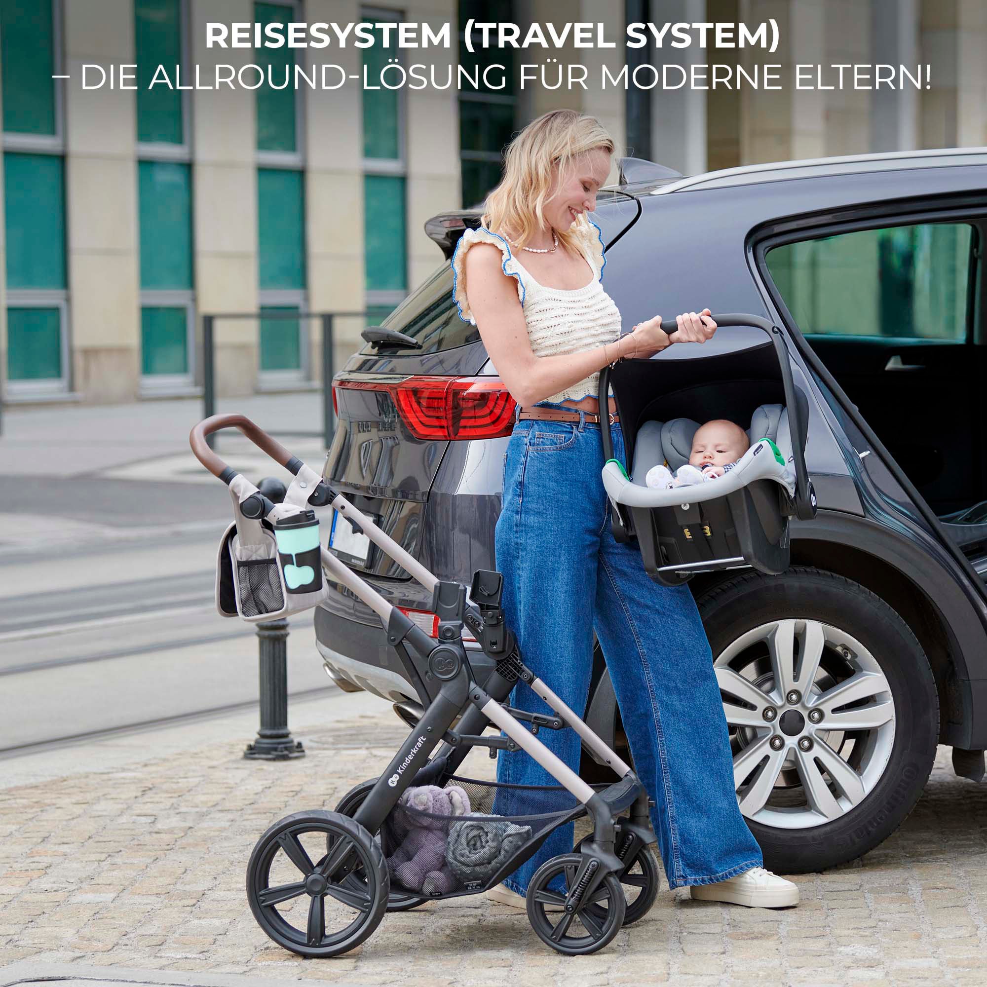 Kinderkraft Kombi-Kinderwagen »MOOV 2 Air 3IN1« 27 kg mit Luftreifen