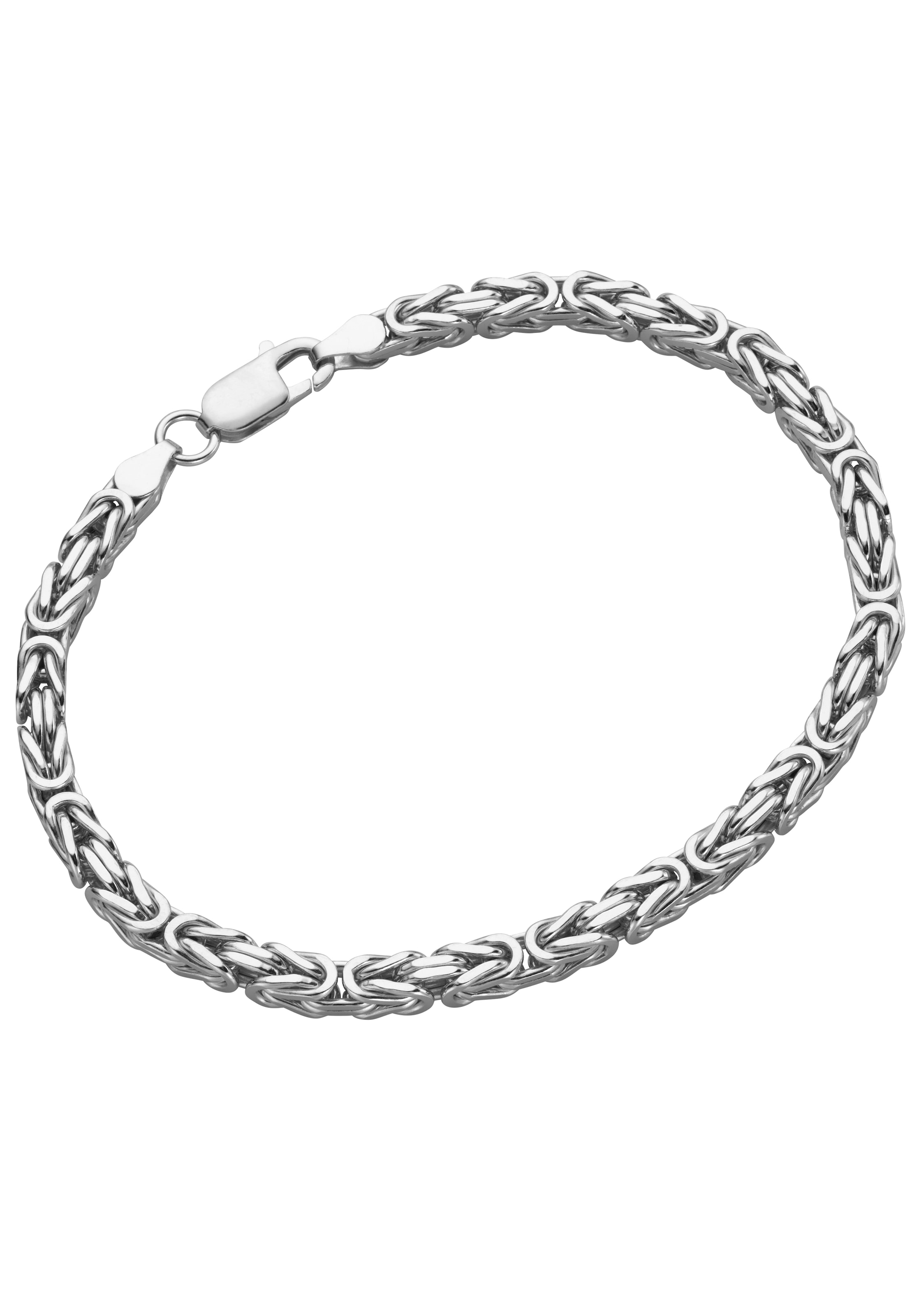 Firetti Silberarmband »Königskettengliederung, 4,1 mm, glanz, diamantiert,  rhodiniert« auf Raten kaufen