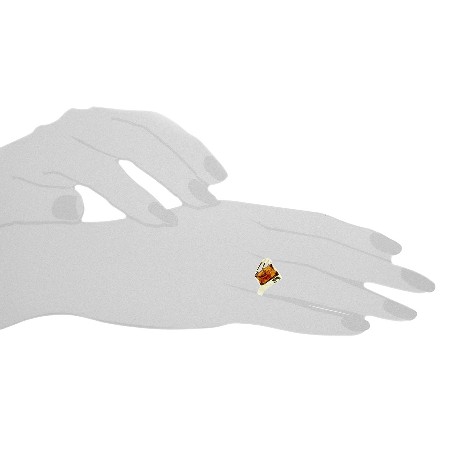 OSTSEE-SCHMUCK Fingerring »- Astrid - Gold 333/000 - Bernstein«
