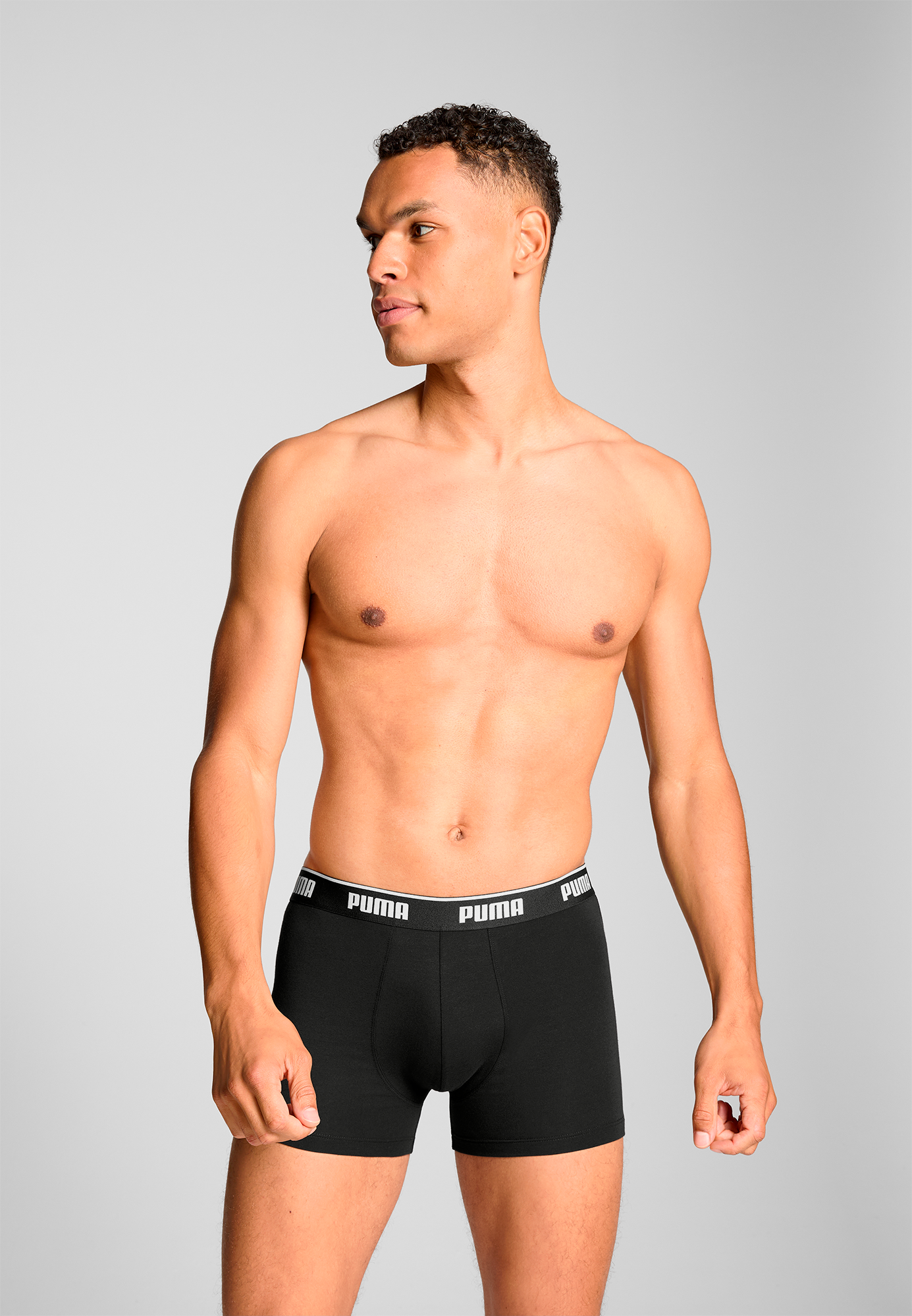 PUMA Boxershorts »PUMA MEN EVERYDAY BASIC BOXERS 3P«, (3er Pack), Komfortabler elastischer Logobund
