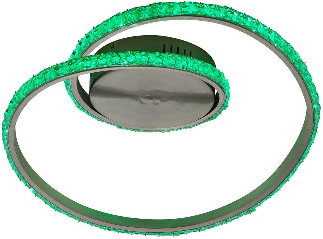 REALITY Leuchten LED Deckenleuchte »Rubin«, 1 flammig, Leuchtmittel LED-Board | LED fest integriert, Fernbedienung,integrierter Dimmer,Nachtlicht,RGBW-Farbwechsler