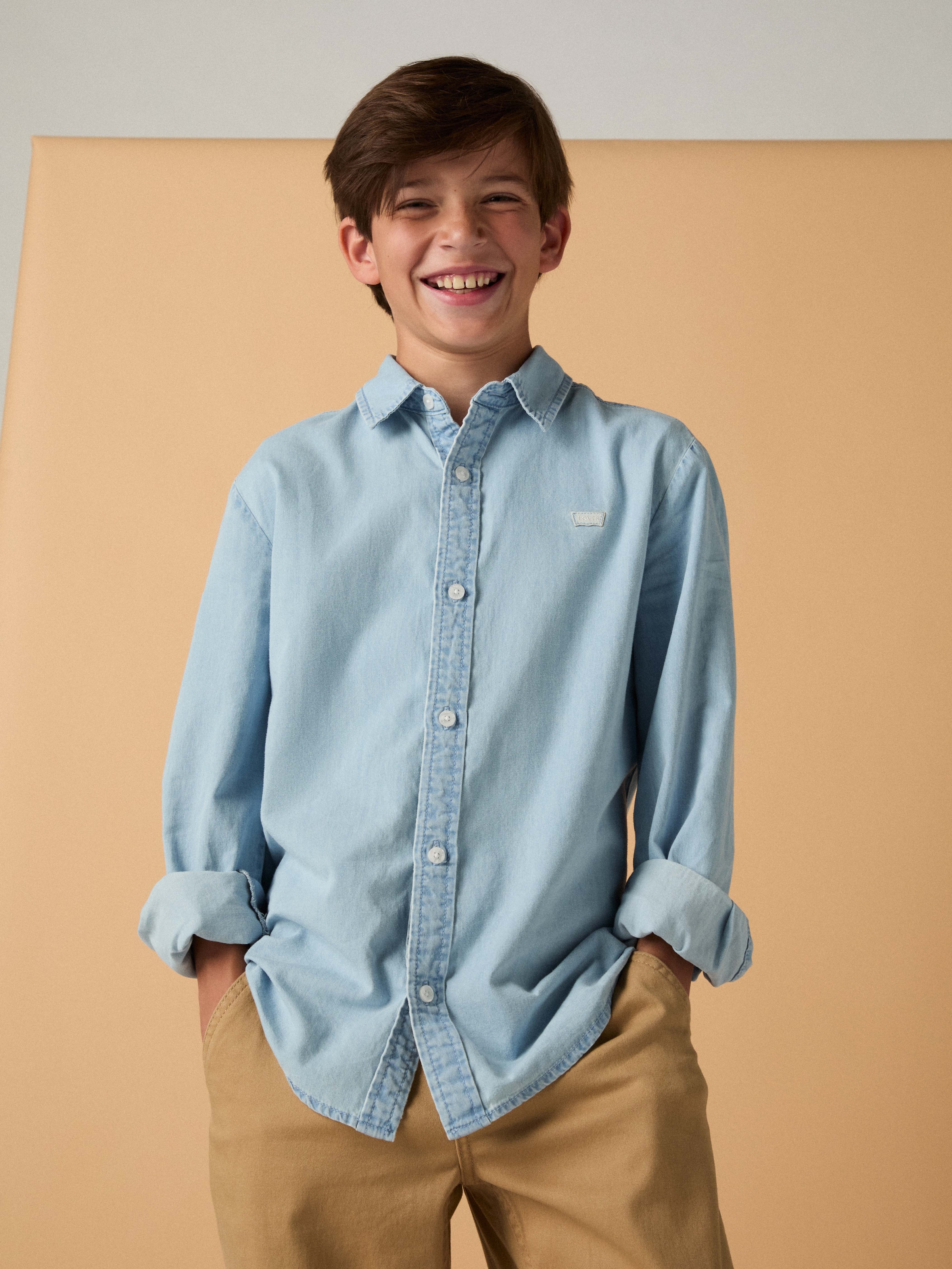 Levi's® Kids Jeanshemd »LVB BATTERY HOUSEMARK SHIRT« mit Logo Stickerei