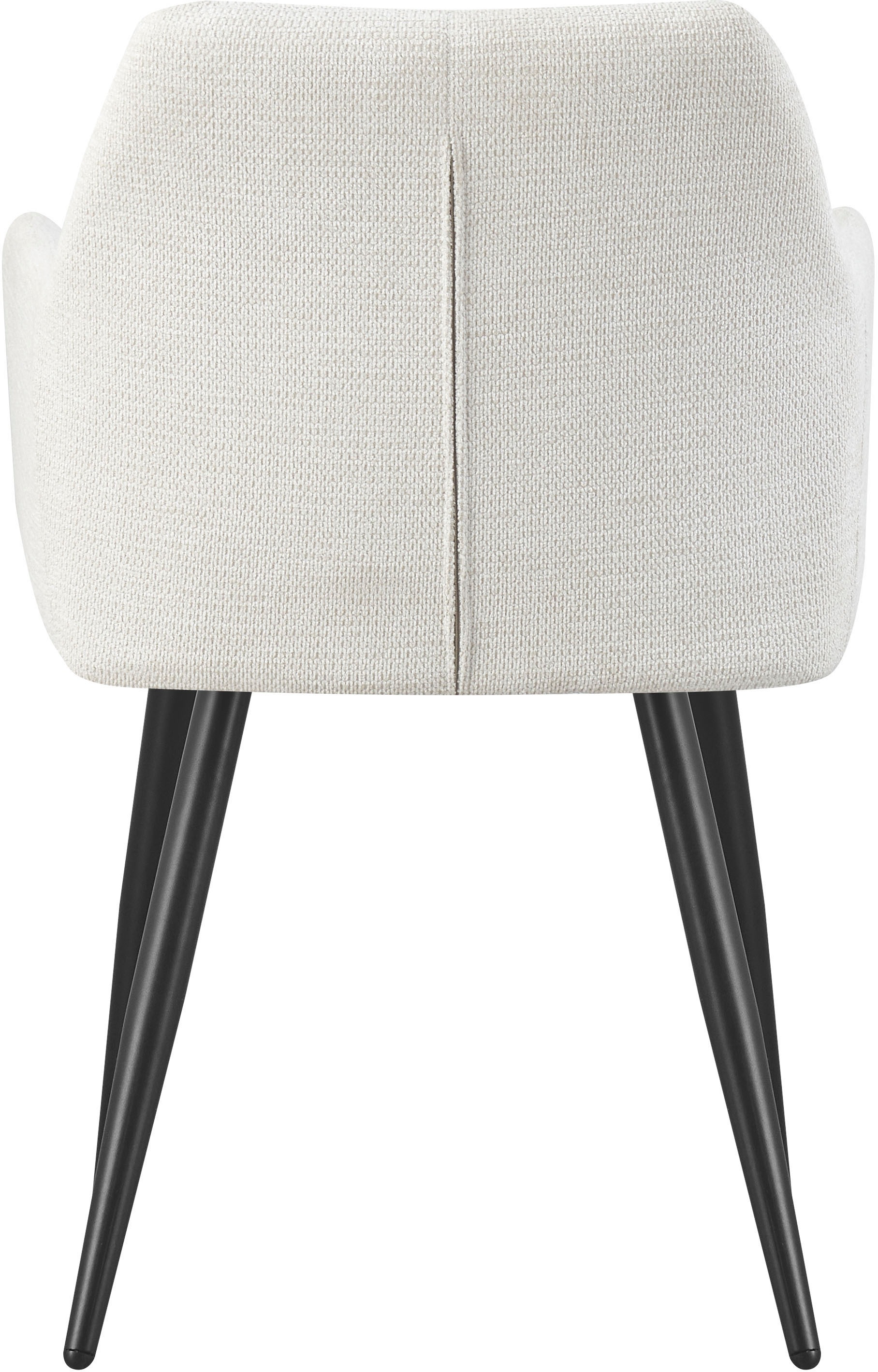 Home affaire Esszimmerstuhl »MILTON, 2er Set, mit Metallgestell in matt schwarz« (Set) 2 Stk.in verschiedenen Farben, Belsatbarkeit pro Stuhl 120 kg, mit Armlehne