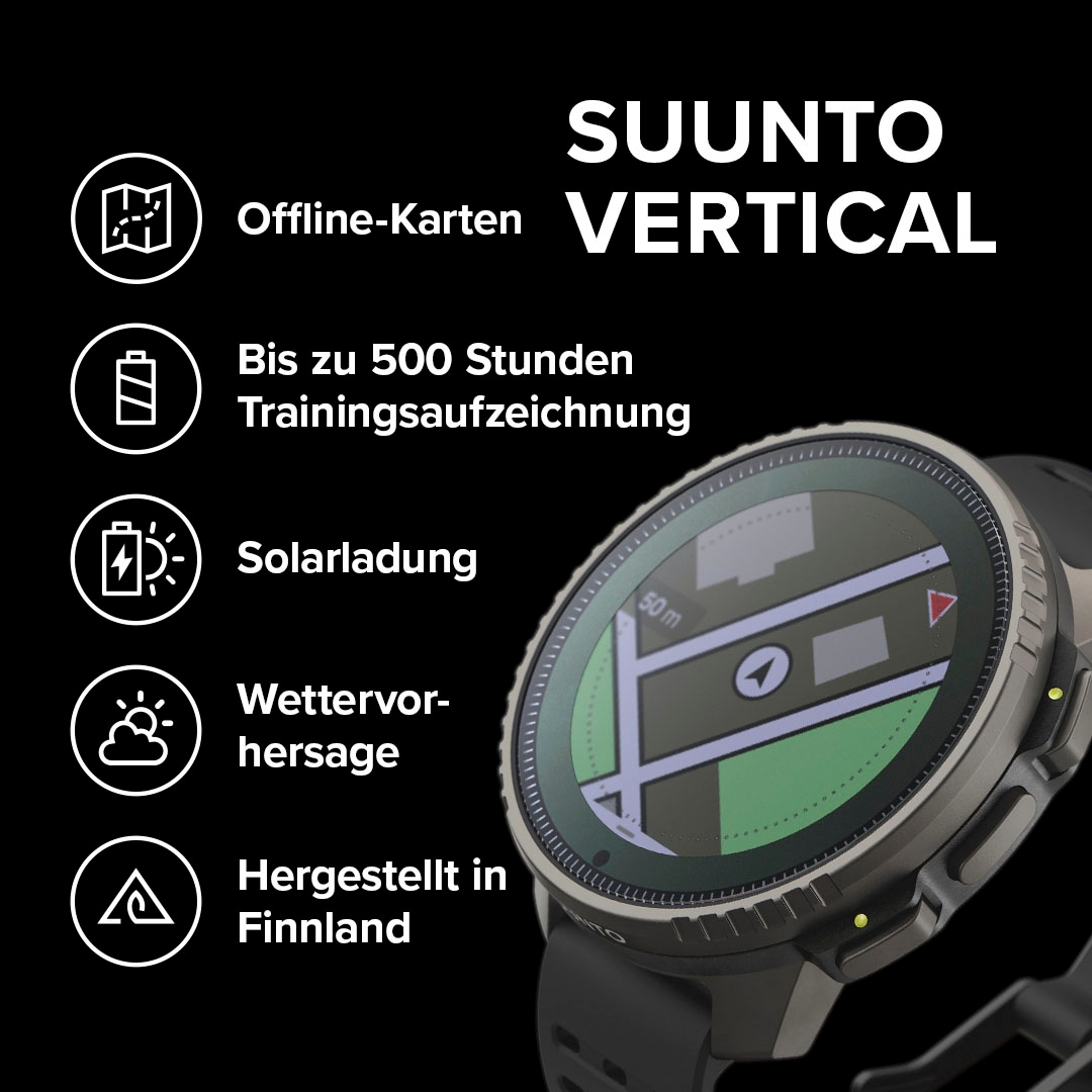 Suunto Smartwatch »Vertical GPS Watch Titanium«, (/ 1,4 Zoll),)