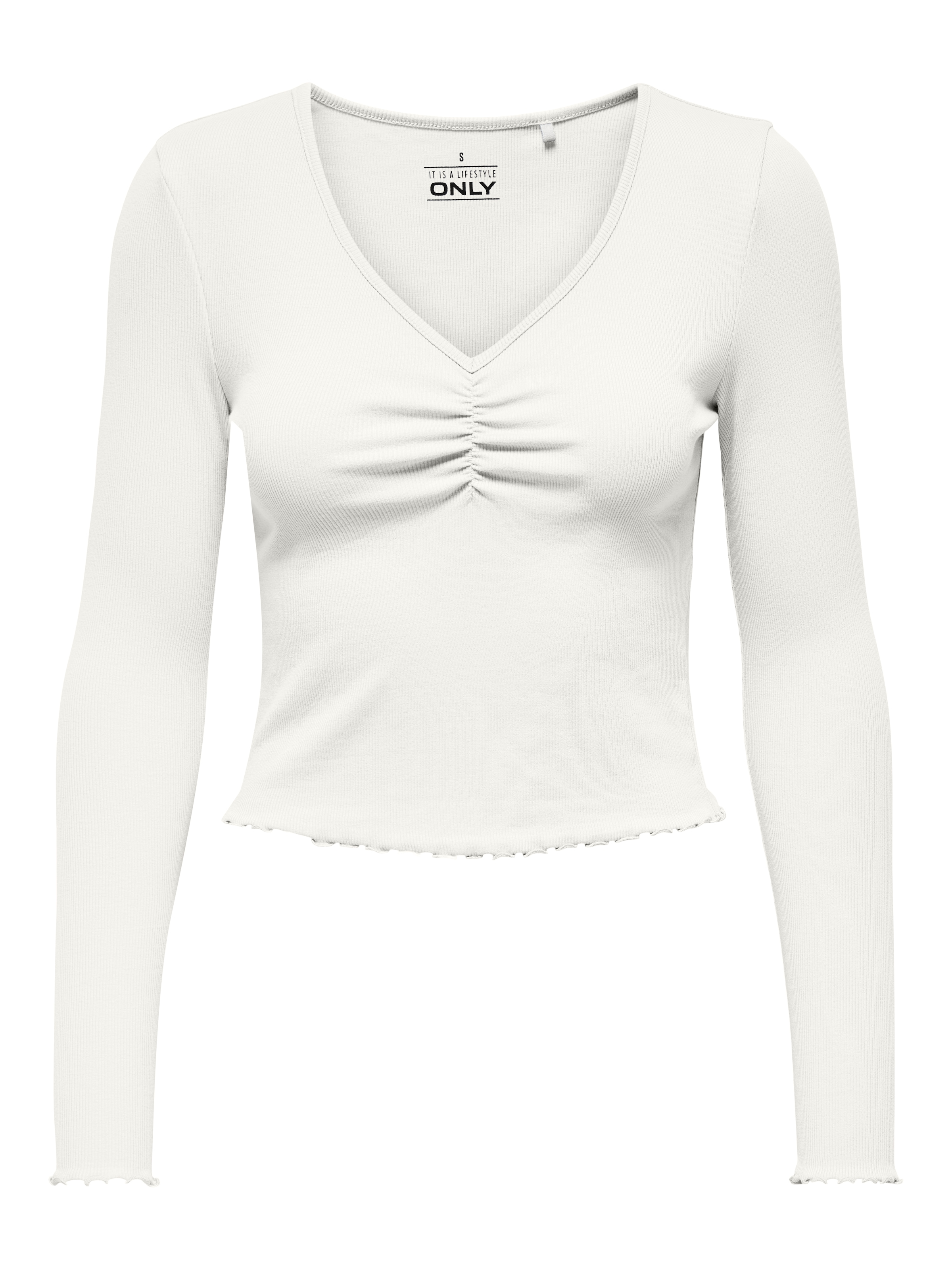 ONLY Langarmshirt »ONLBETTY L/S V-NECK TOP CC JRS«