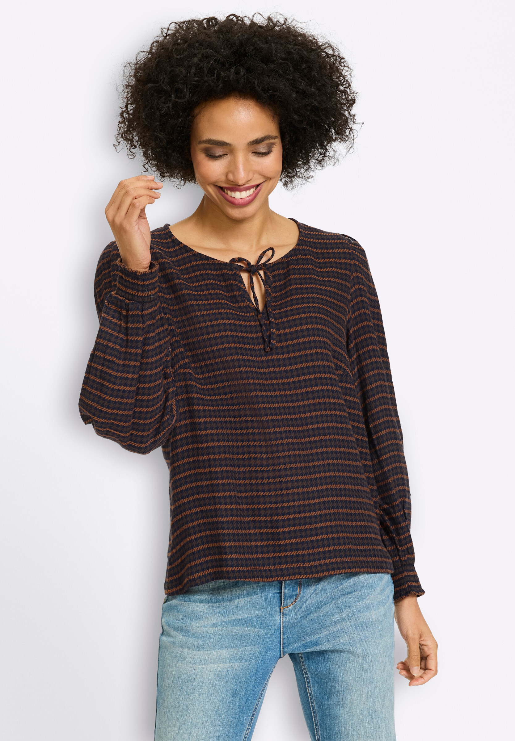 heine Klassische Bluse »Bluse Schlupfbluse aus Seersucker«