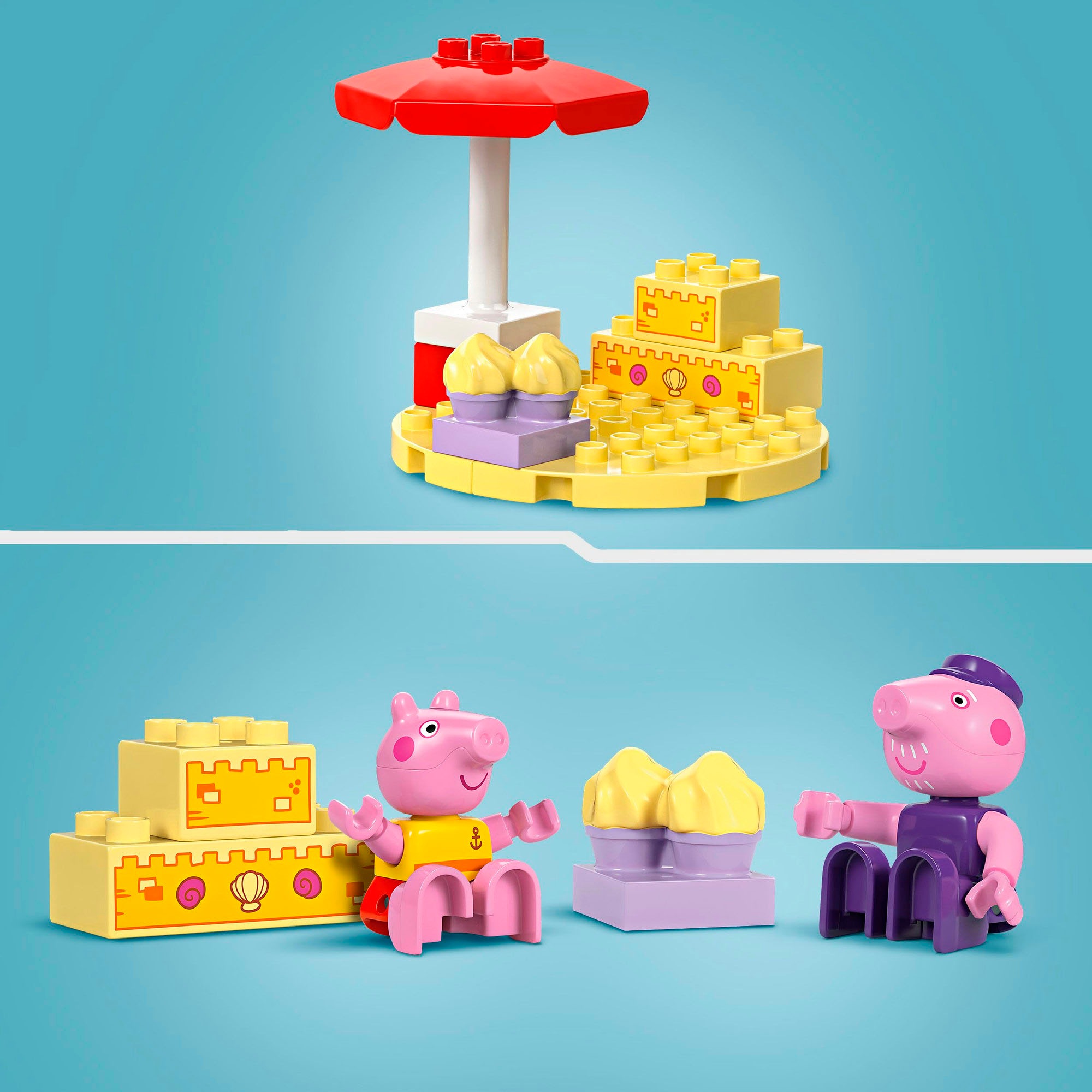 LEGO® Konstruktionsspielsteine »Peppas Bootsausflug (10432), LEGO DUPLO Peppa Pig«, (23 St.), Made in Europe