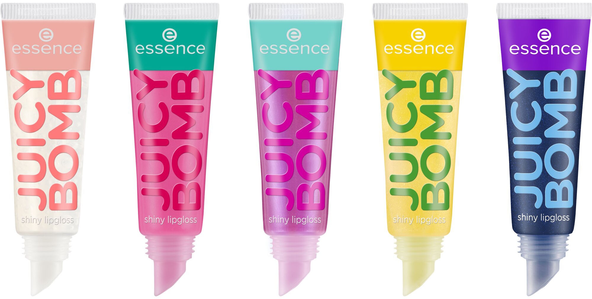 Essence Lipgloss-Set »JUICY BOMB shiny lipgloss set«, (Set, 5 tlg.), mit glänzendem Finish