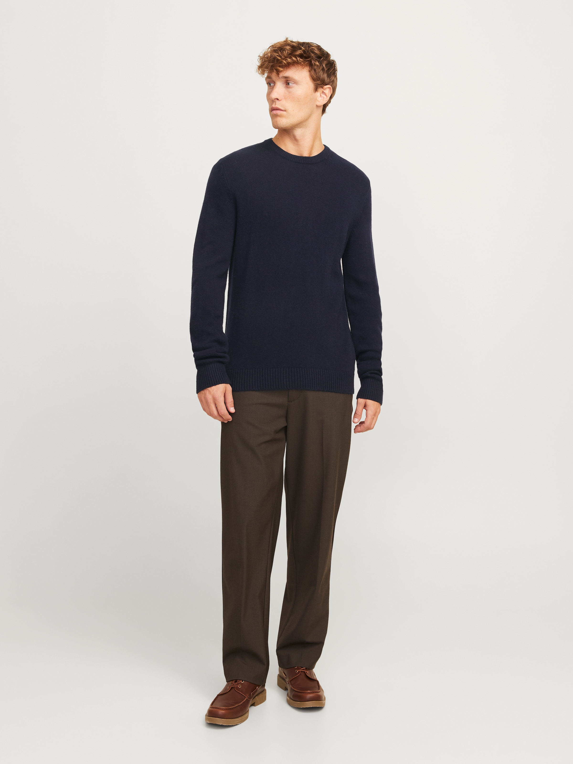 Jack & Jones Rundhalspullover »JPRBLULAMBSWOOL KNIT CREW NECK«