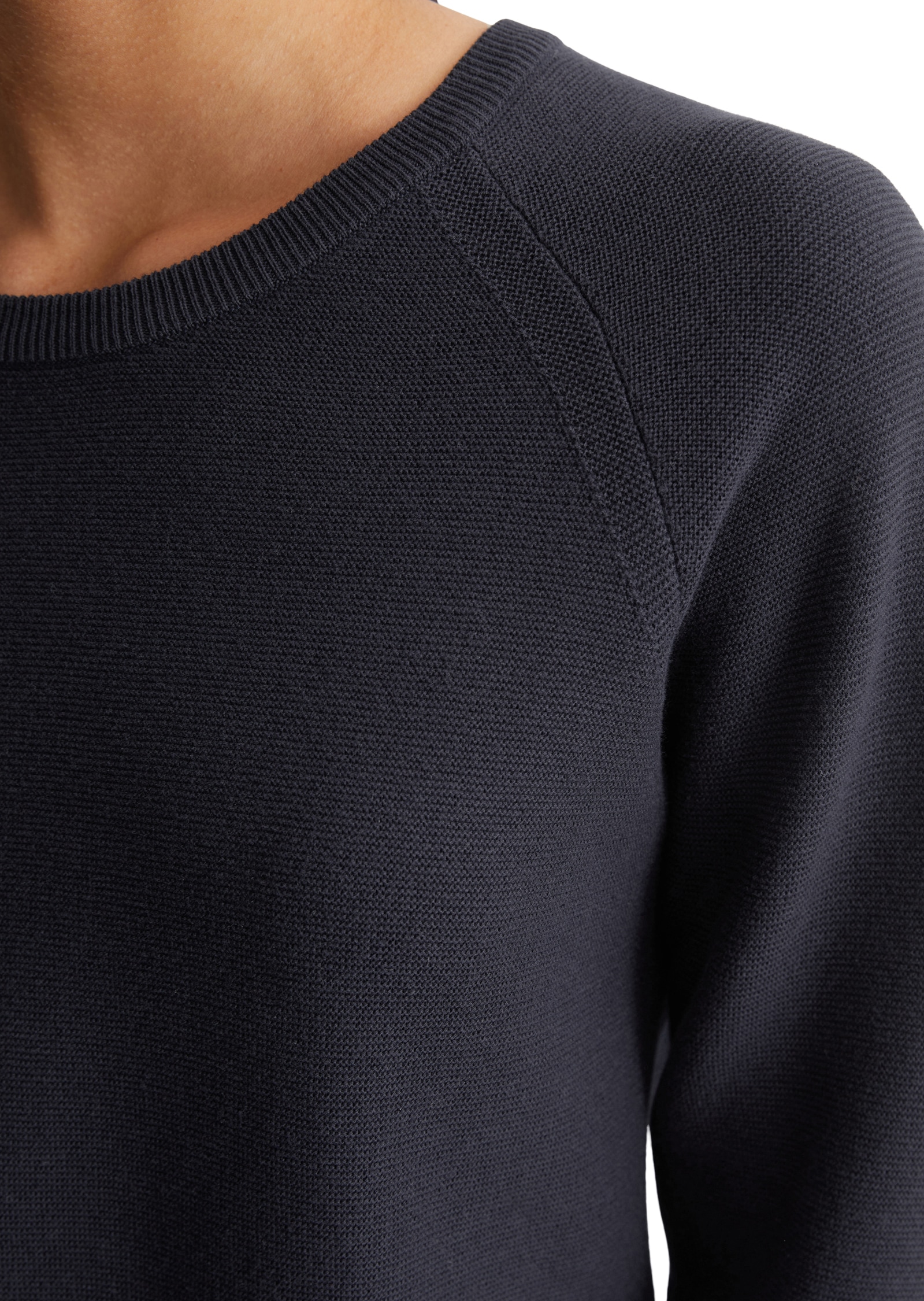 Marc O'Polo DENIM Rundhalspullover, mit feiner Struktur
