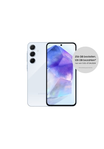 Galaxy A55 5G, 256 GB, Awesome Iceblue - 256 GB zum Preis von 128 GB