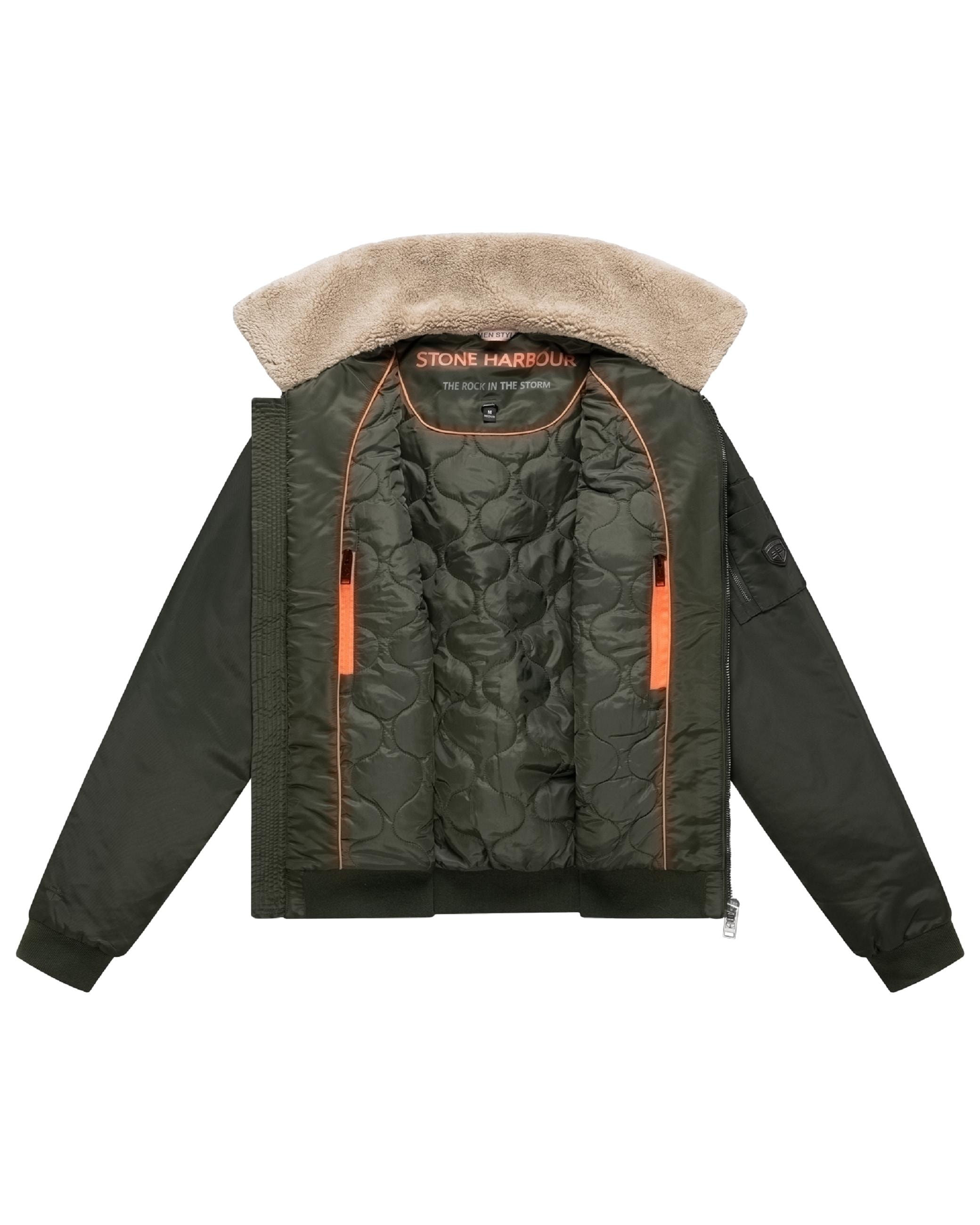 Stone Harbour Winterjacke »Winterjacke Somaeel XX« ohne Kapuze Warme Herren Hybridjacke mit Teddykragen