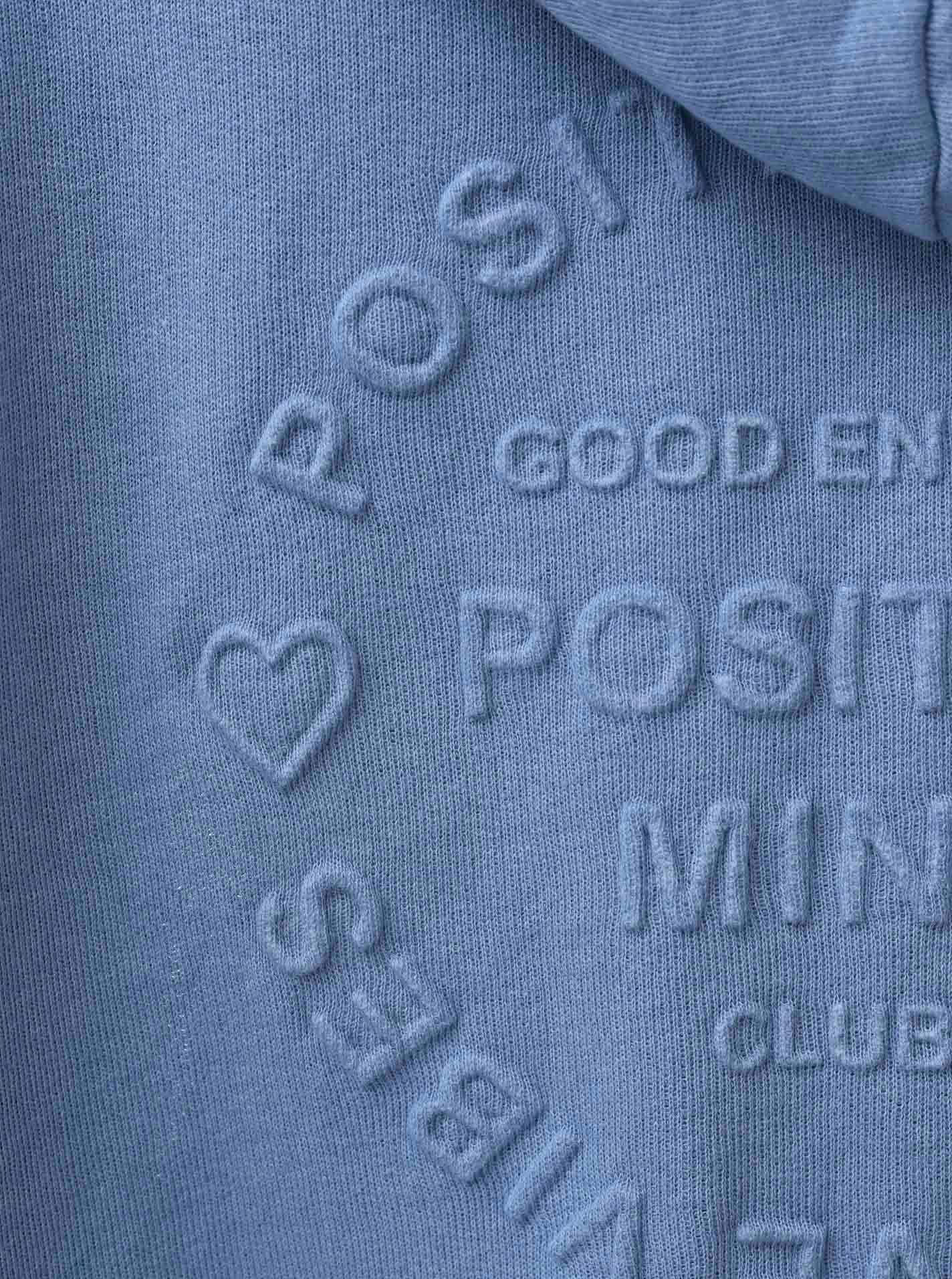 Zwillingsherz Jerseymantel »"Positive Mind"«, mit Kapuze und "Positiv Mind" Schriftzug auf der Rückseite