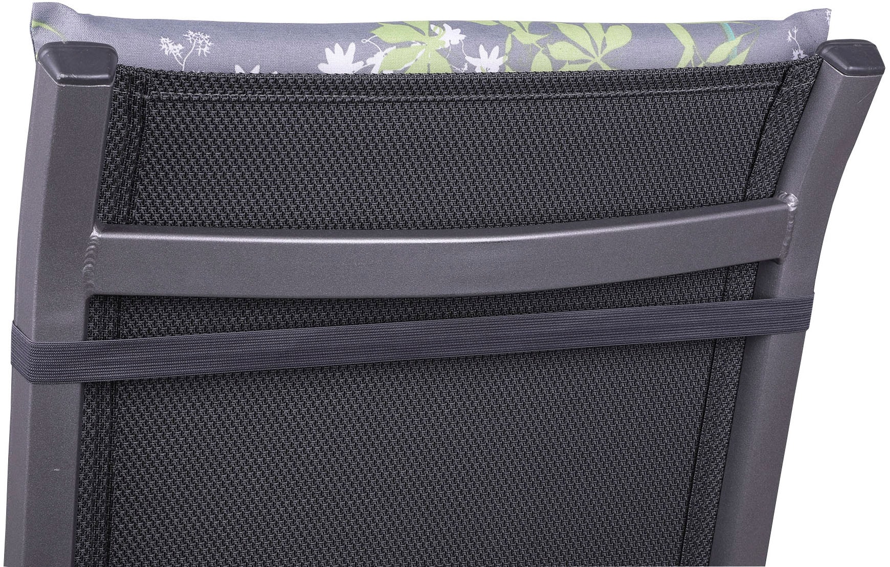 KONIFERA Hochlehnerauflage The Botanist grau - Maße BxLxH ca.: 48 cm x 118 cm x 5 cm