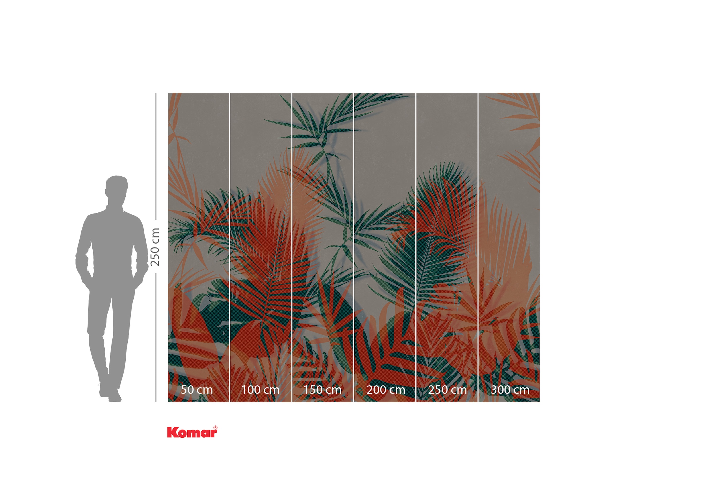 Komar Fototapete »Komar Vlies Fototapete - Tropical Trip - Größe 300 x 250 cm«, bedruckt