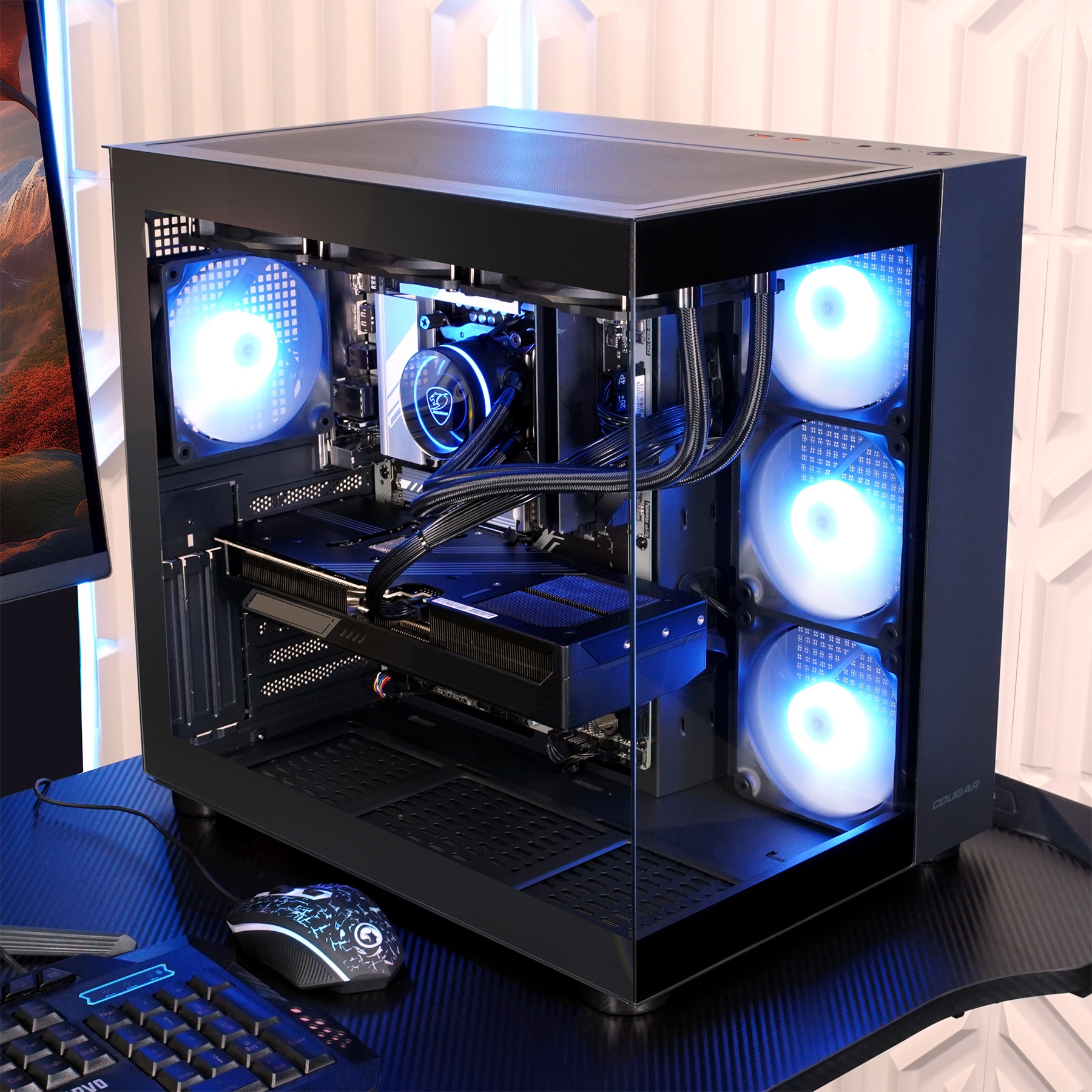 Cougar Gaming-PC »FV150 BK 7957 AMD Ryzen 5 9600X 32GB DDR5 1TB SSD RX 9070« Windows 11, DDR5 RAM, Wasserkühlung