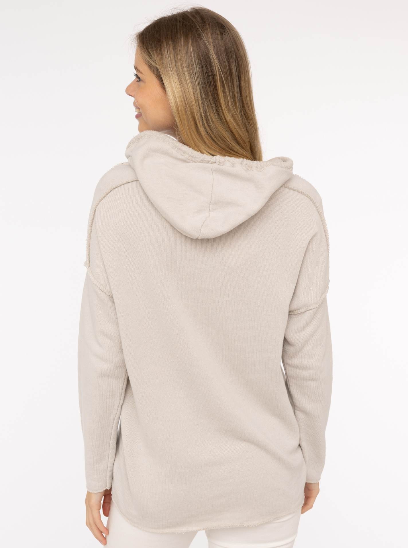 Zwillingsherz Hoodie »"Love Yourself"«, mit Kapuze und Flockprint in frischen Farben