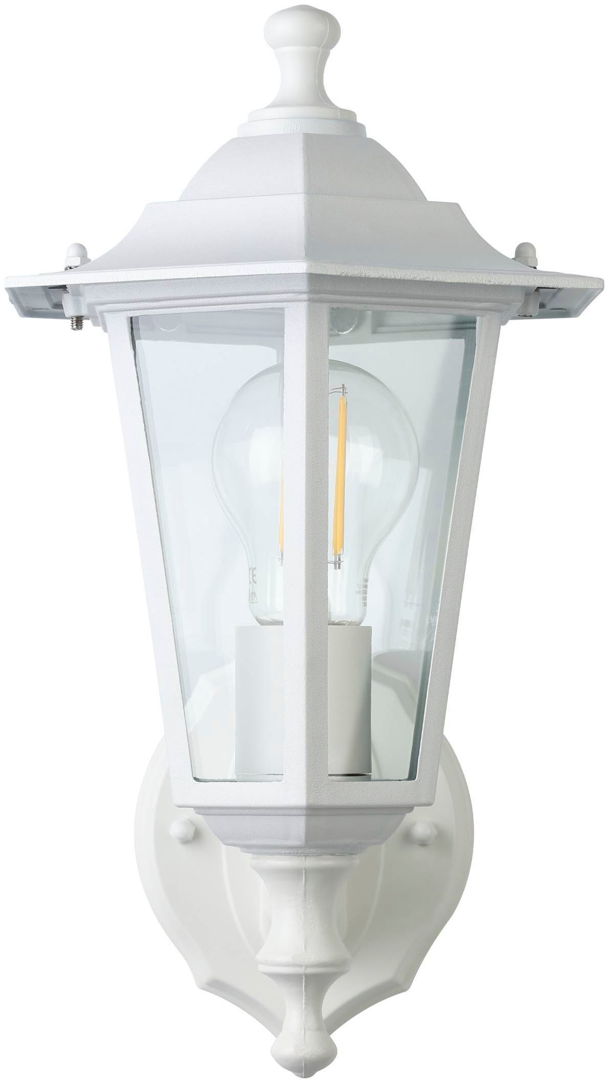 EGLO LED Wandleuchte »LATERNA 5 L16,5 x H32 x AL23 cm, Wandlampe für den Außenbereich« E27 1 Stk. Außen-Wandlampe, 1 flammig, aus Aluguss und Glas, E27, IP44