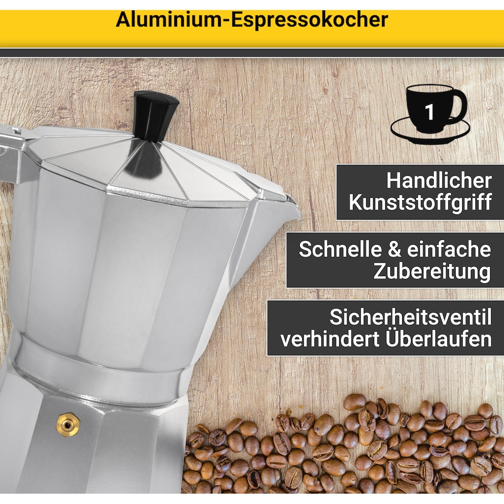 Krüger Espressokocher »Italiano«, 0,1 l Kaffeekanne
