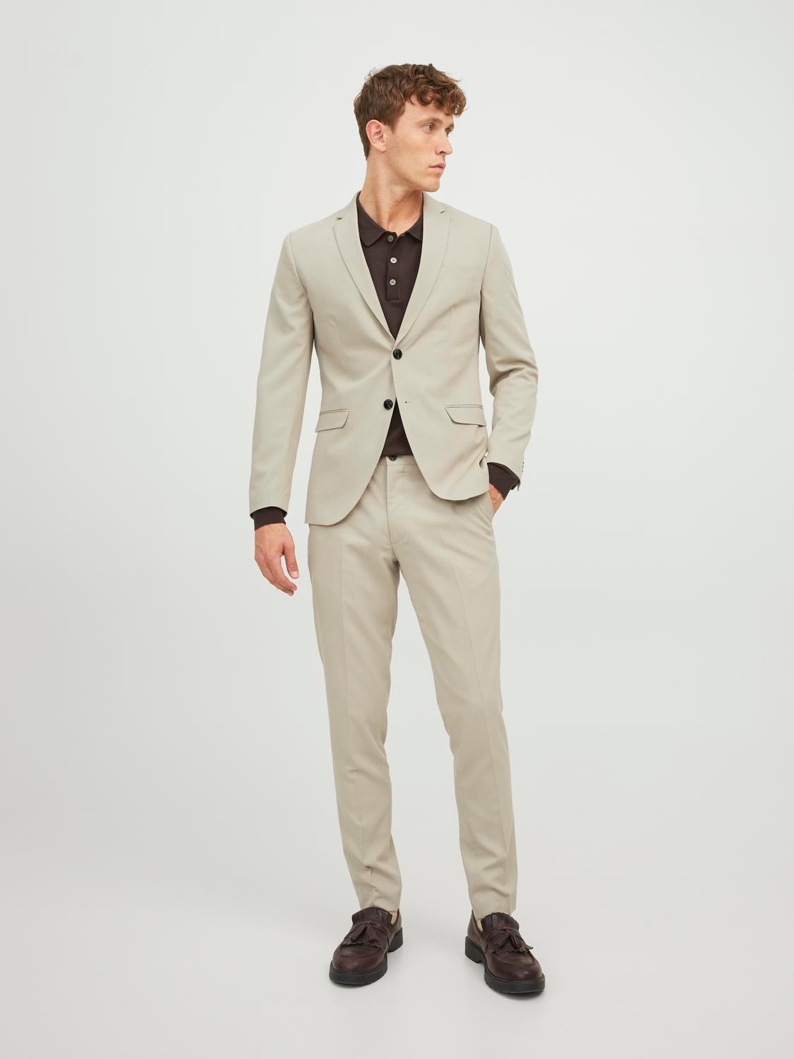 Jack & Jones Sakko »JPRFRANCO Blazer mit 2-Knopf-Form und extra schmalem Schnitt«, unifarben, modisch, slim fit, Kunstfaser