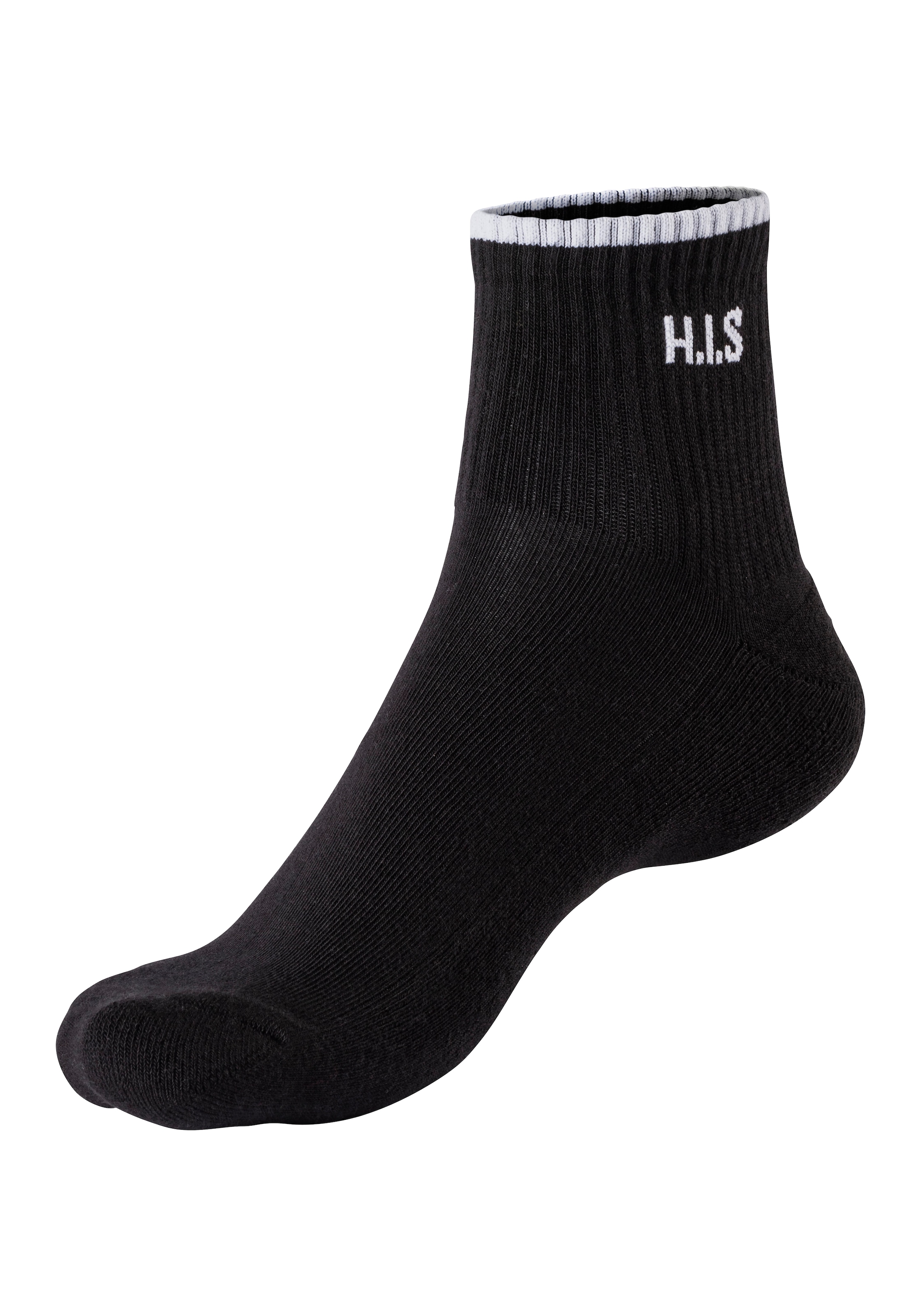 H.I.S Sportsocken »Kurzsocken«, (Packung, 6 Paar), mit Frottee & verstärkten Belastungszonen