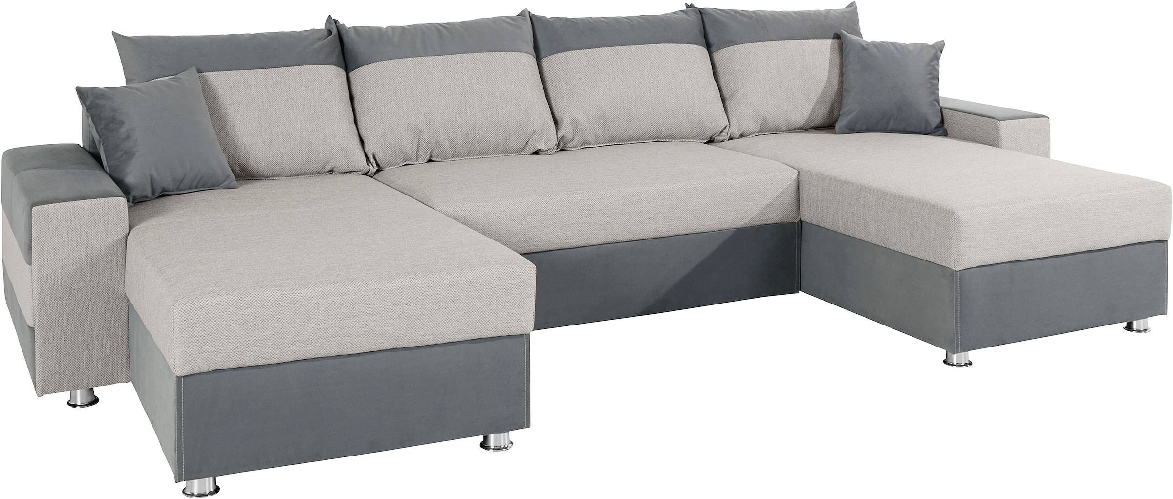 COLLECTION AB Wohnlandschaft »Antalya U-Form«, mit Bettkasten und Bettfunktion, 2 Zierkissen inklusive