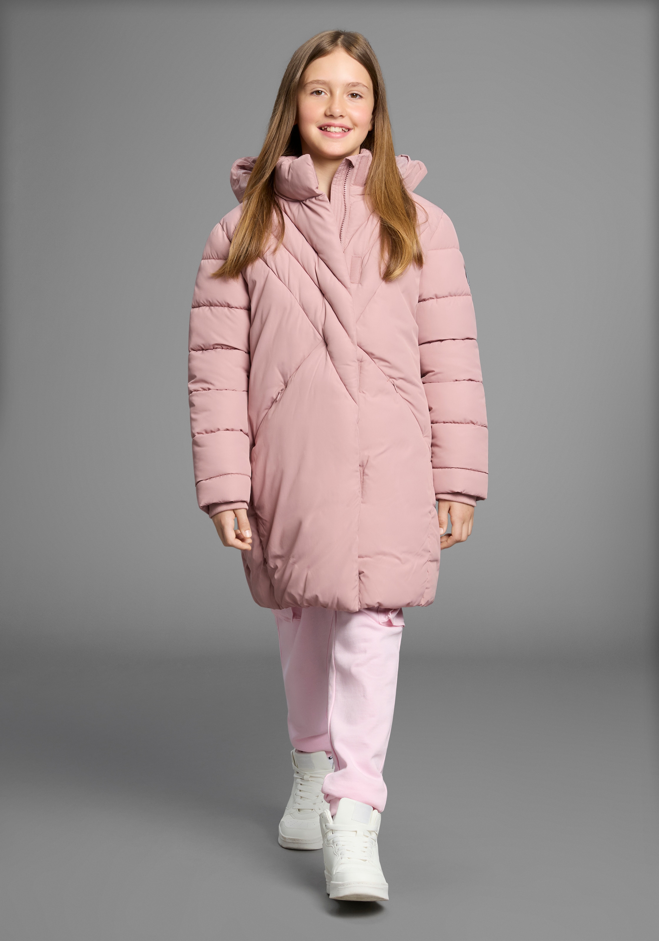 KangaROOS Outdoorjacke »Wintermantel« mit Kapuze Steppmantel, mit modischer Steppung, warm gefüttert