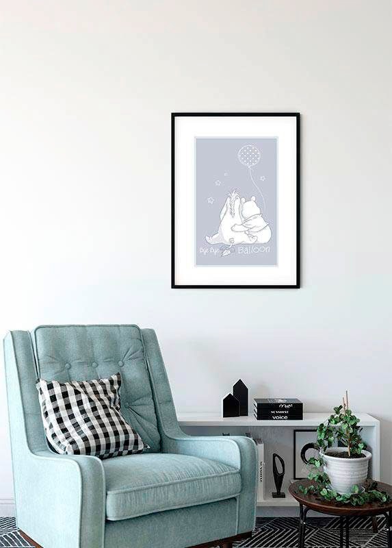 Komar Bild »Winnie the Pooh Bye Bye Balloon«, Disney, (1 St.), Wandbild zur Dekoration im Kinderzimmer - ohne Rahmen