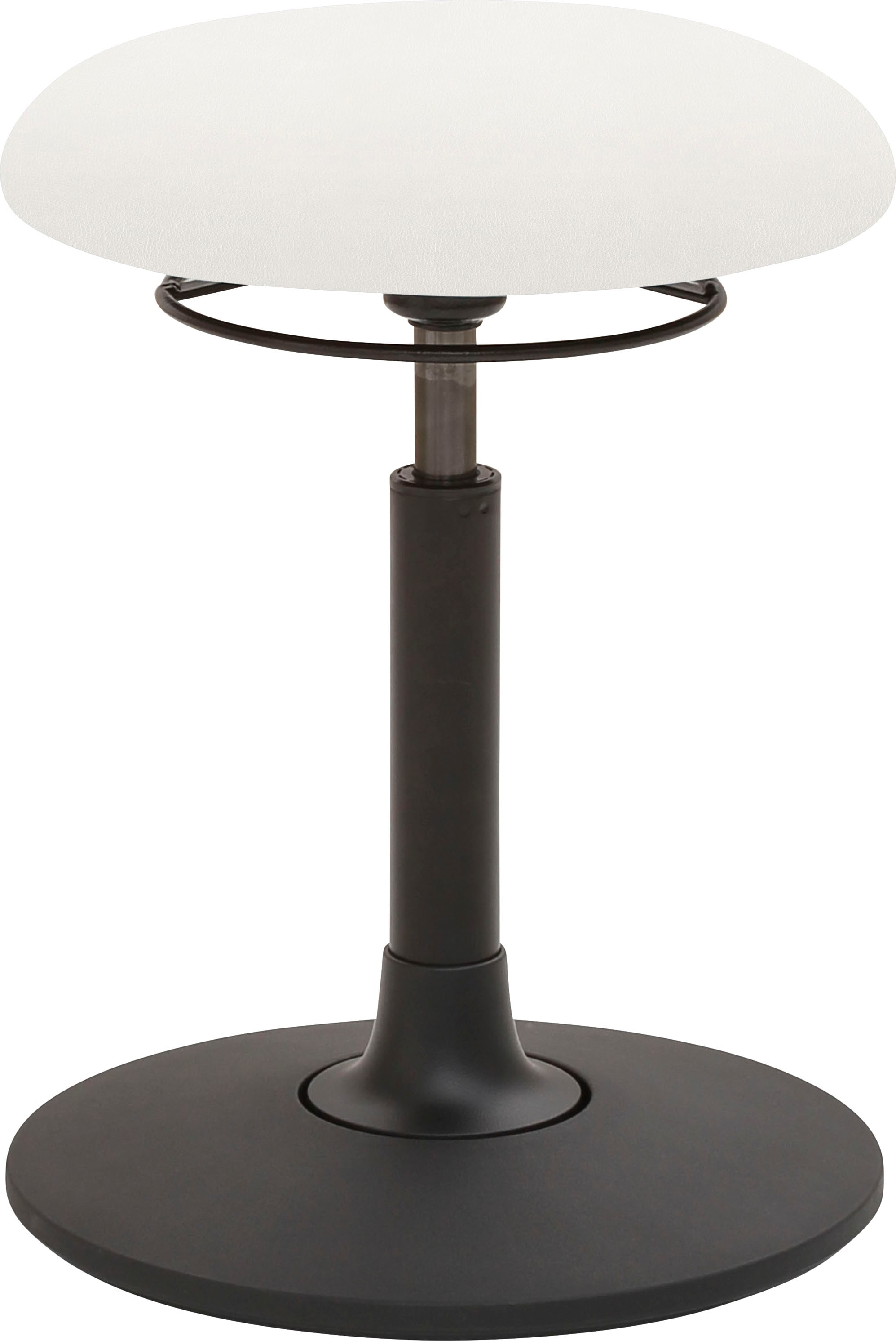 Mayer Sitzmöbel, Sitzhocker »1166« 1 Stk. tlg. Pendelhocker 1166, Weiß, 100% Polyesterstrick mit Beschichtung 100% Vinyl, B/H/T: 40 cm x 58 cm x 40 cm