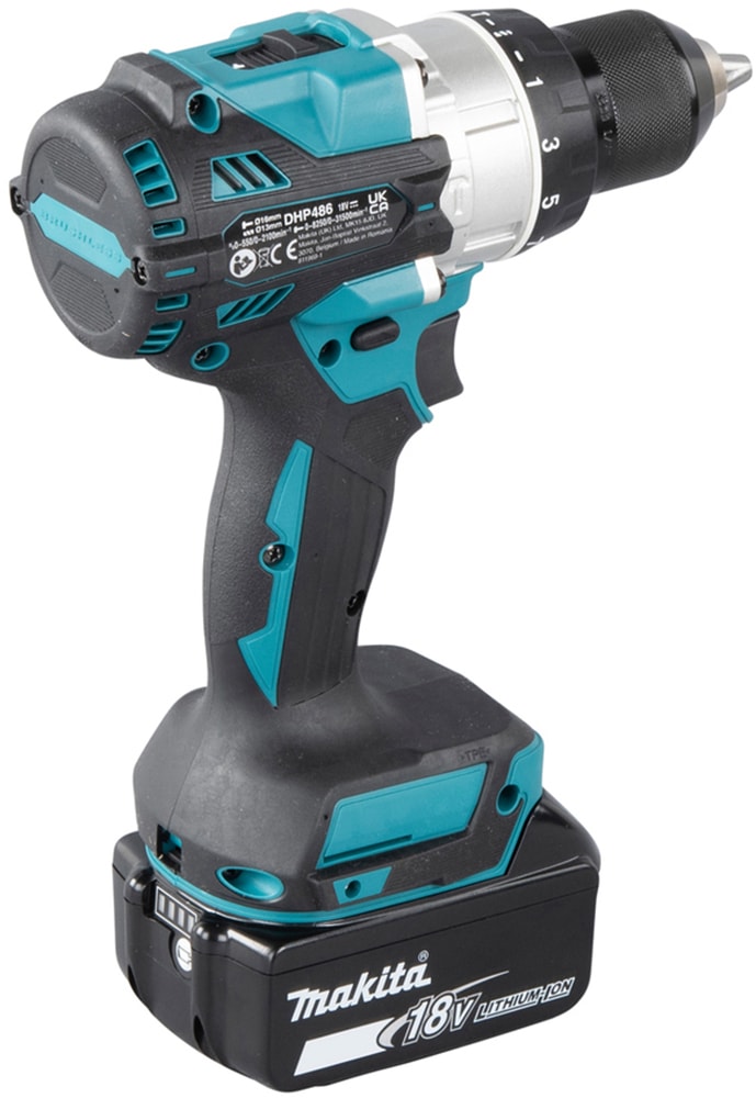 Makita Akku-Schlagbohrschrauber »DHP486RTJ«, (Set), inkl. 2 Akkus 18V / 5,0 Ah und Aufbewahrungskoffer