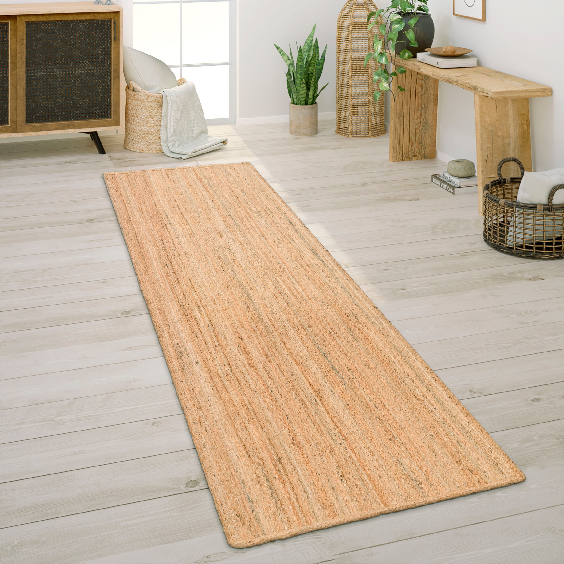 Paco Home Teppich »Skive 686«, rechteckig, 13 mm Höhe, Wendeteppich, handgeflochten, Naturfaser, Boho-Style, auch als Läufer