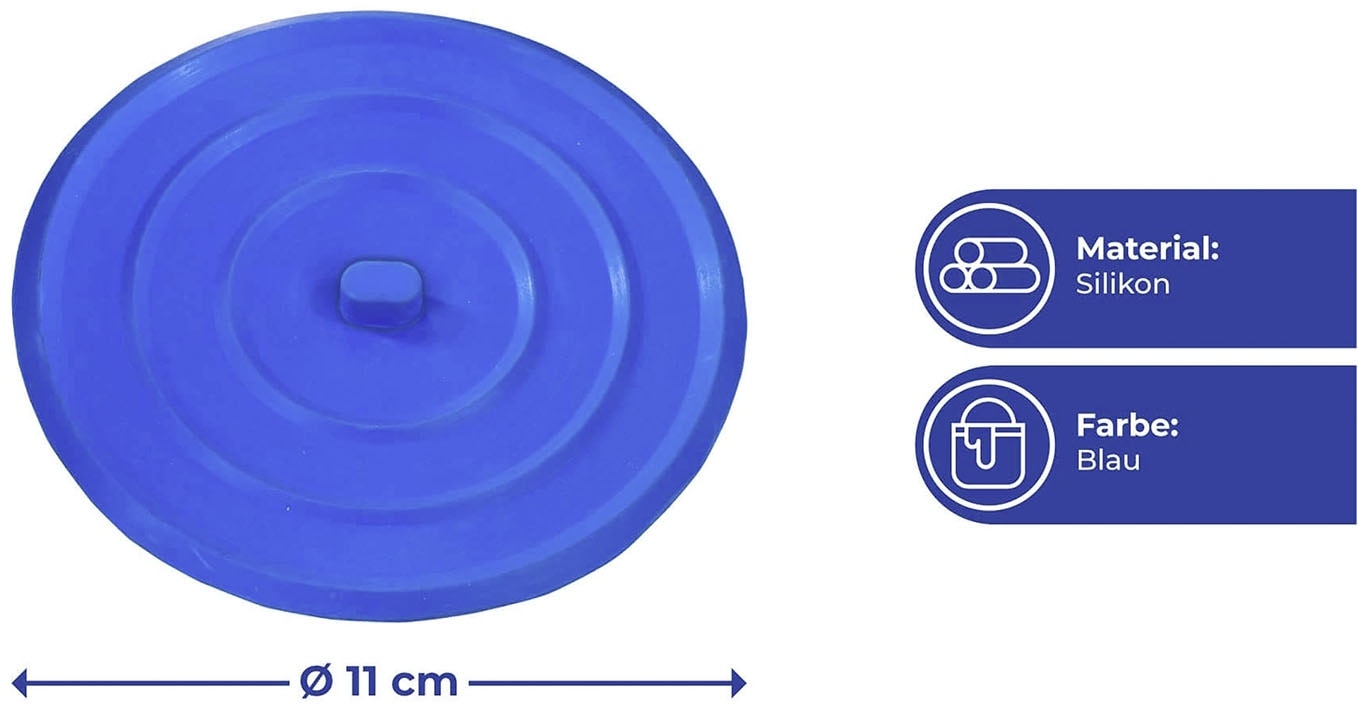 Maximex Waschbeckenstöpsel »Universal«, (Set, 5 St.), Abflussstöpsel, Silikon, für Standardwannen, Waschbecken & Spüle