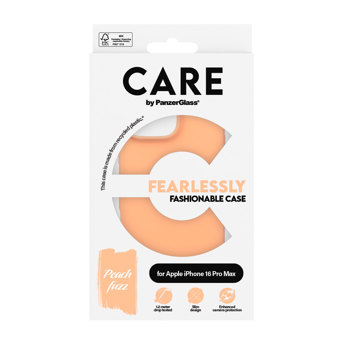 CARE by PanzerGlass Handyhülle »Fearlessly Fashionable Case für Apple iPhone 16 Pro Max«, Backcover, Schutzhülle, Handyschutzhülle, Case, Schutzcase, stoßfest
