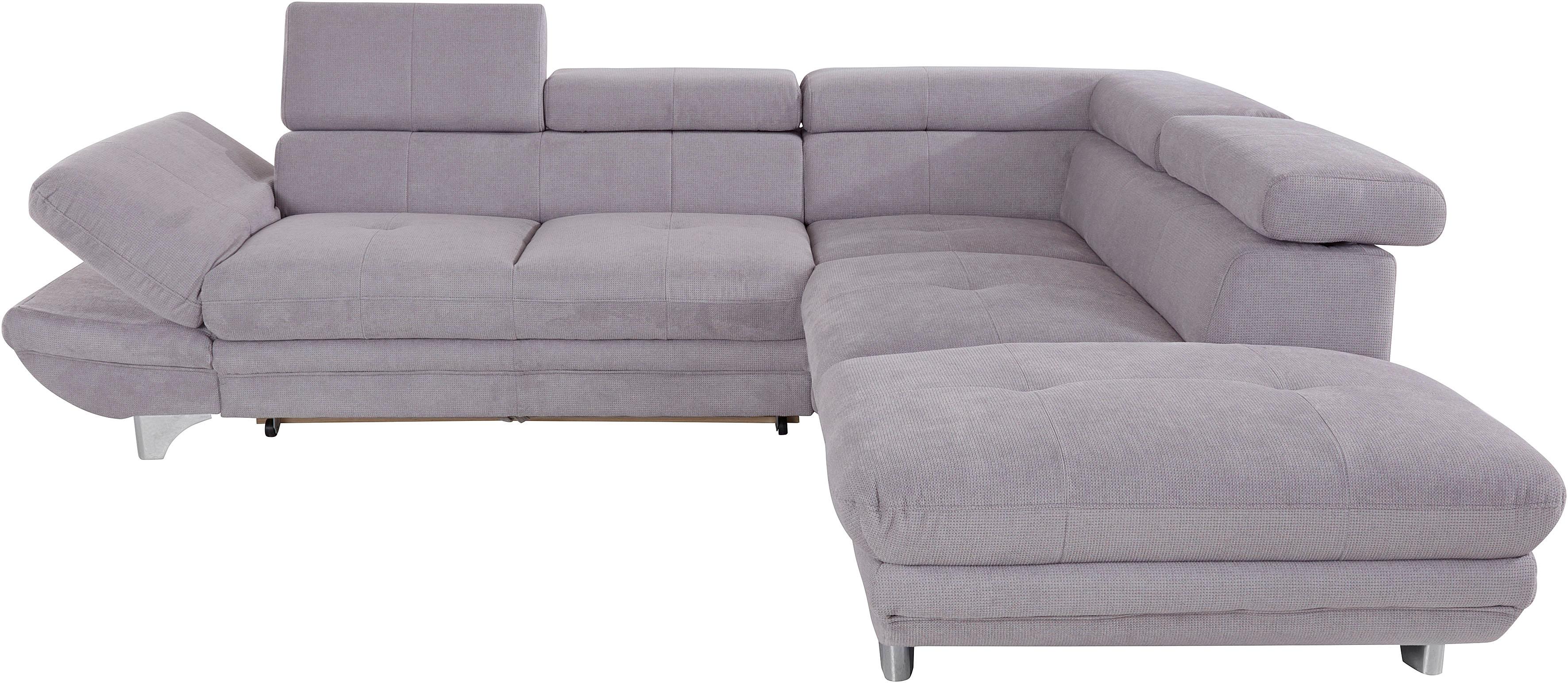COTTA Ecksofa "Enterprise L-Form" mit Arm- & Kopfteilverstellung, wahlweise mit Schlaffunktion