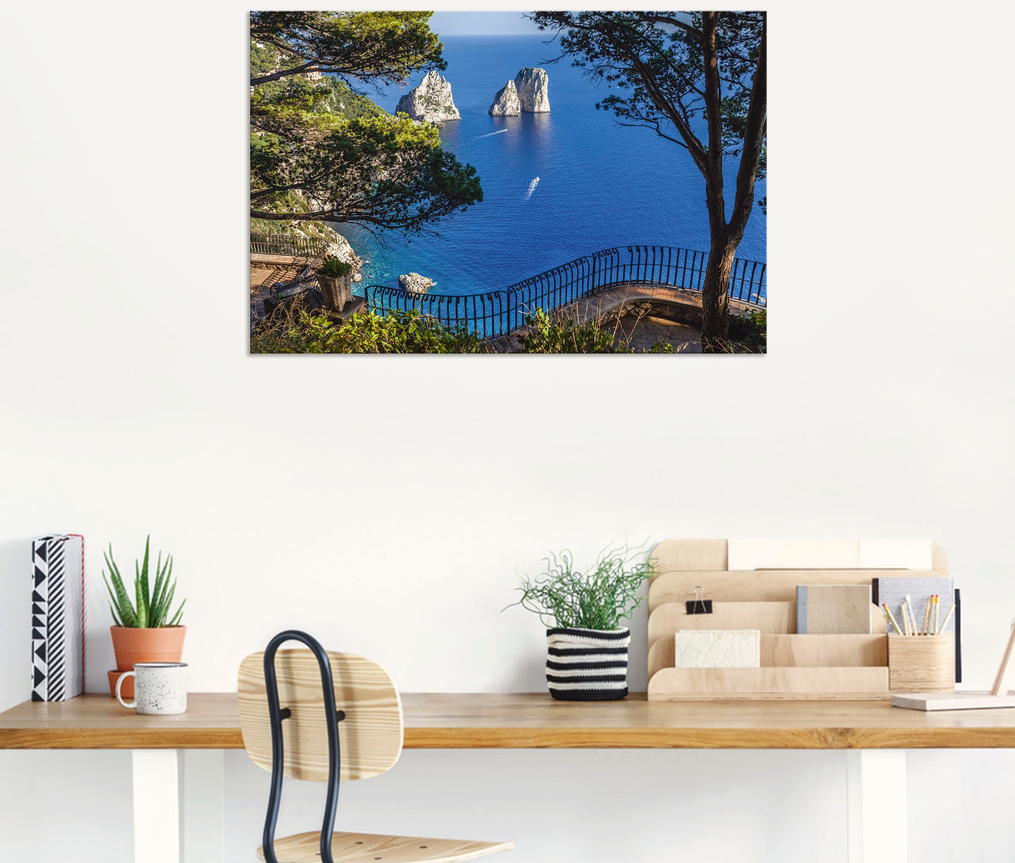Artland Wandbild »Faraglione-Felsen auf Capri, Italien«, Meer Bilder, (1 St.), als Alubild, Outdoorbild, Leinwandbild, Poster, Wandaufkleber