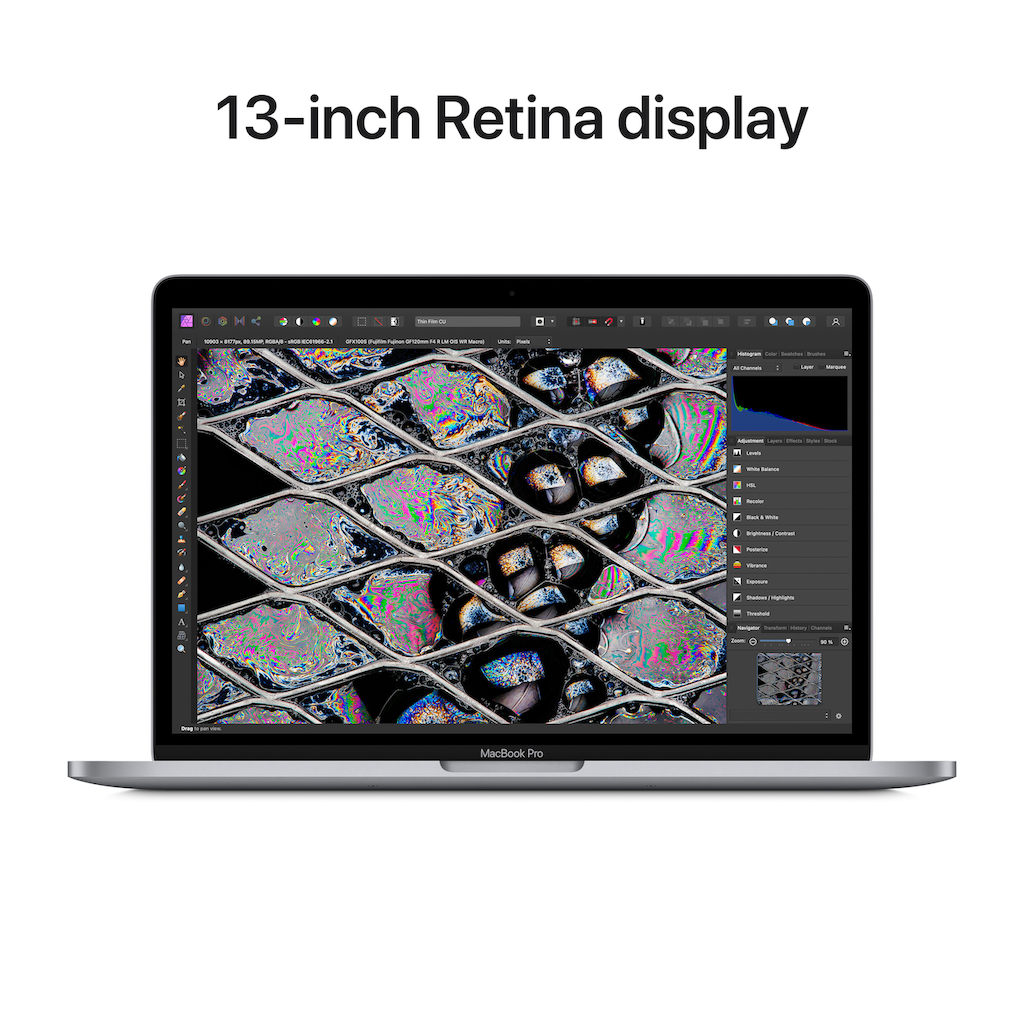 Apple Notebook »MacBook Pro (2022), 13”, mit Apple M2 Chip, 8-Core CPU und 8-Core GPU, Retina Display, 8 GB RAM«, (33,74 cm/13,3 Zoll), Apple, M2, 256 GB SSD