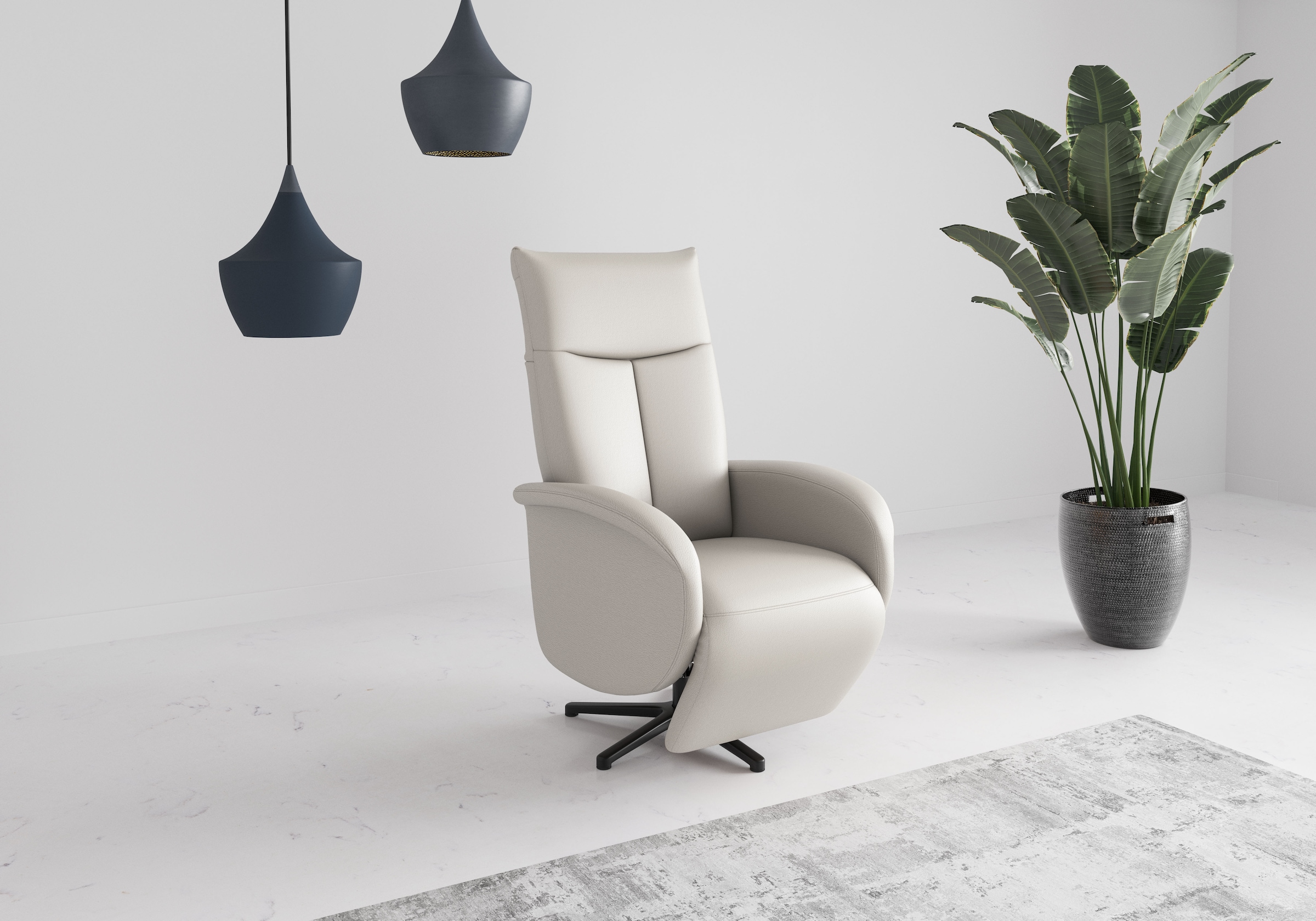 sit&more TV-Sessel "Juma, inkl. Drehfunktion & Kopfteilverstellung" Höhe Armlehne 62 cm, wahlweise mit Aufstehhilfe, 2 Motoren und Akku