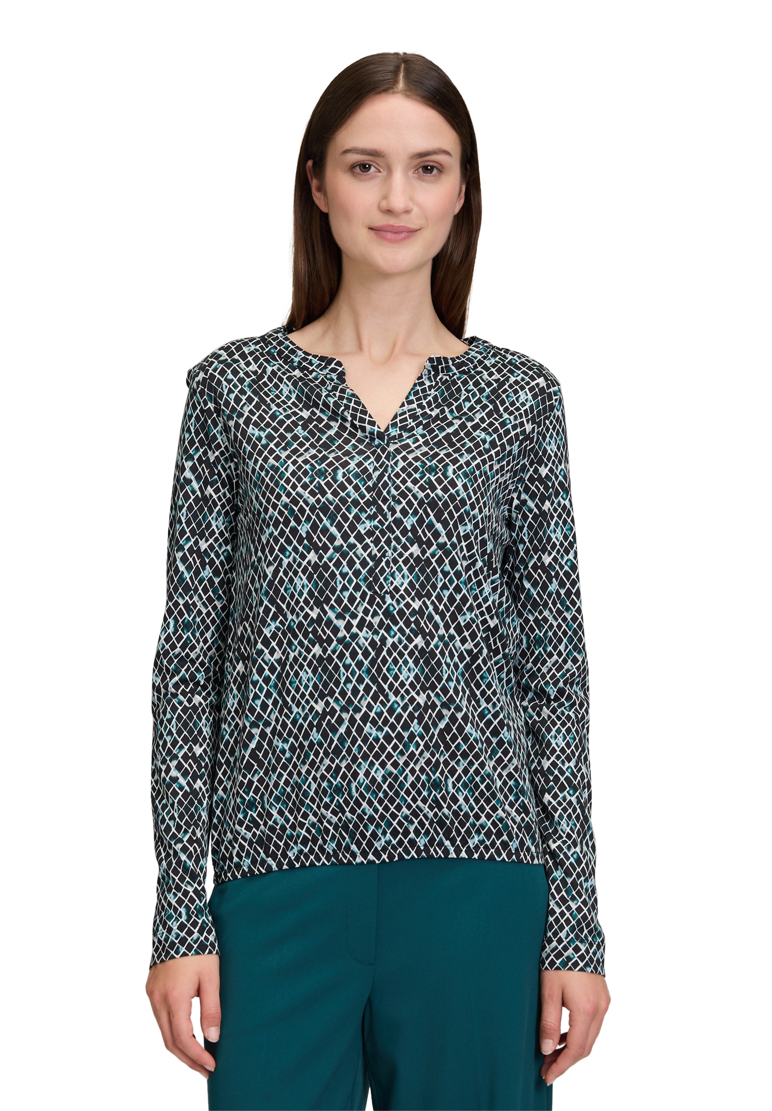 Betty&Co Langarmshirt »Casual-Shirt mit verdeckter Verschlussleiste«