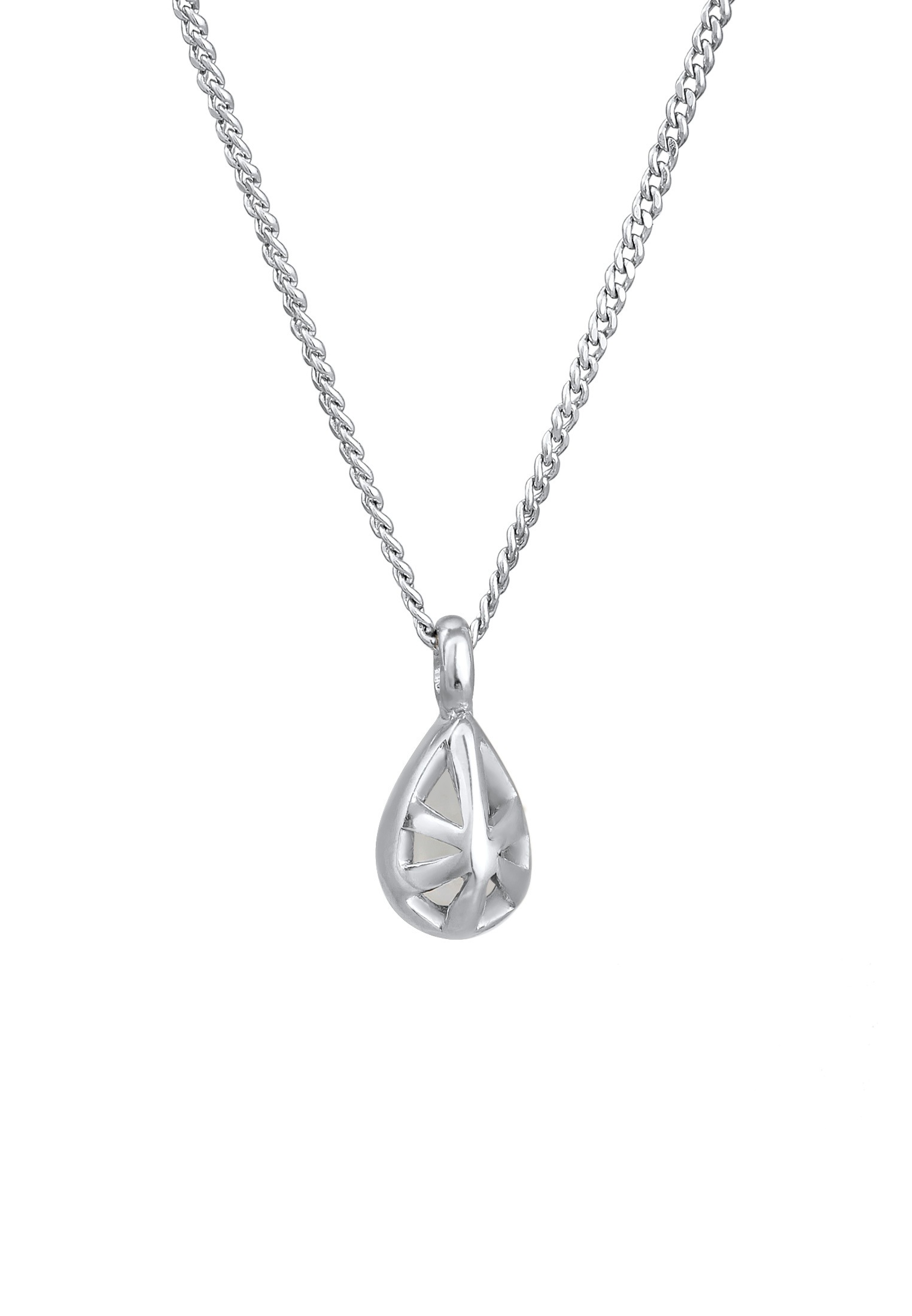 Elli Premium Kette mit Anhänger »Halskette Tropfen Mondstein Elegant 925 Silber«