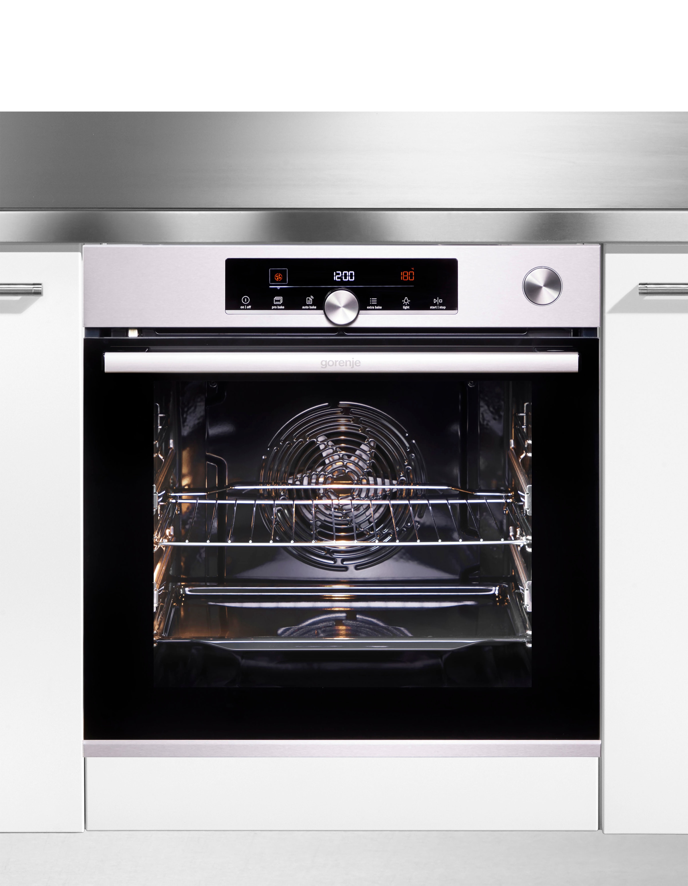 GORENJE Backofen  »BPSA6747A08XWI«, Pyrolyse, 2fach Teleskopauszug, Wassertank für Dampf, AirFry-Funktion