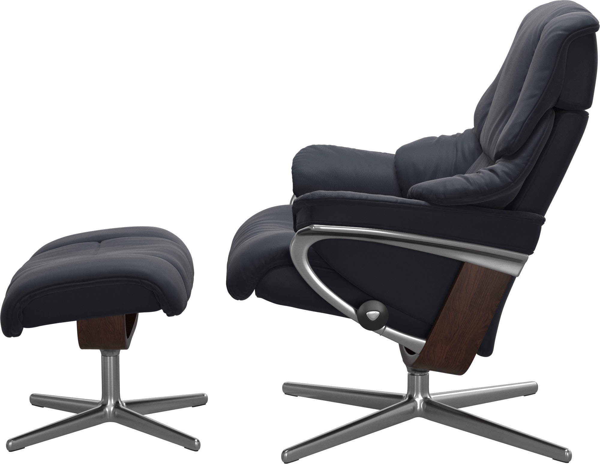 Stressless® Fußhocker »Reno«, mit Cross Base, Größe S, M & L, Holzakzent Braun