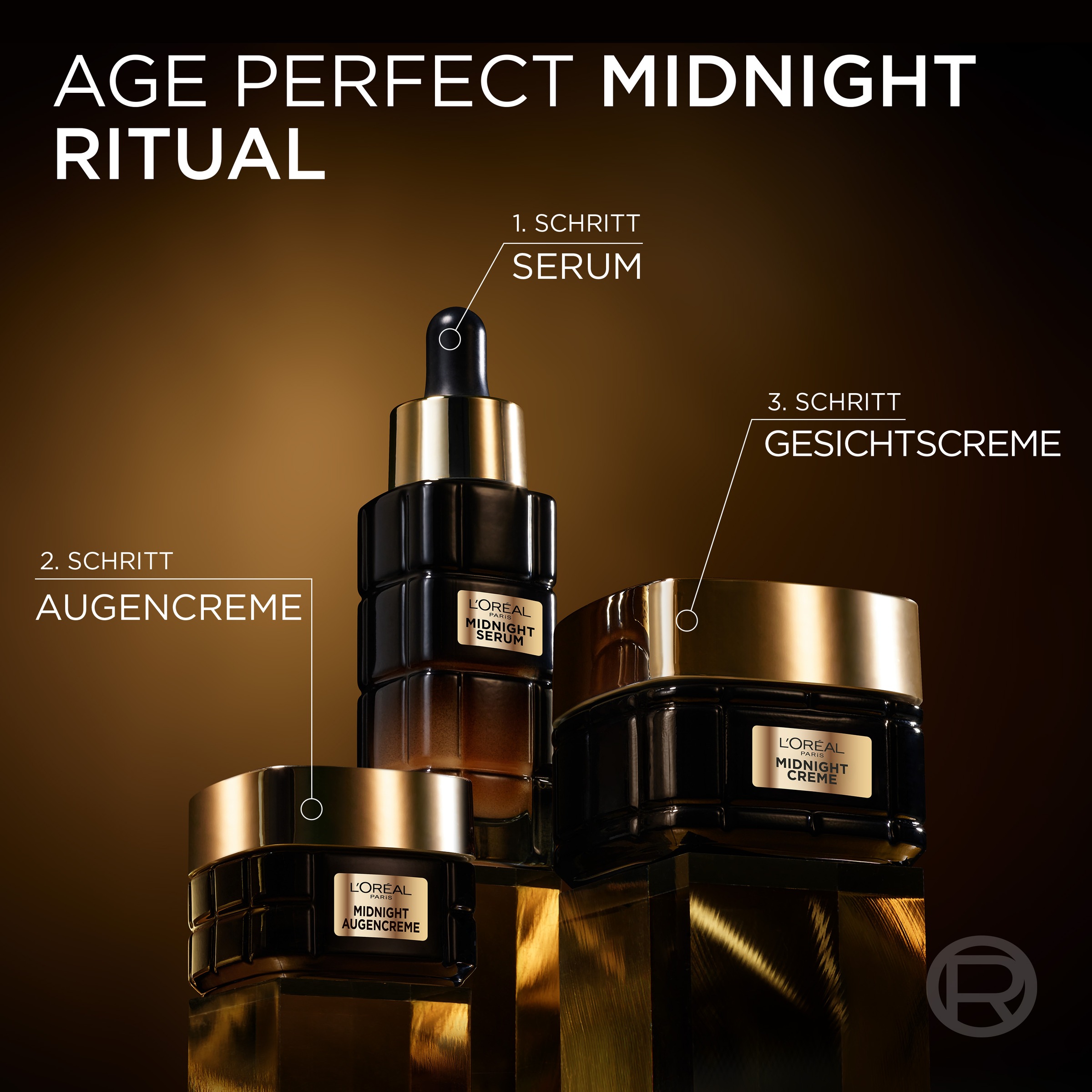 L'ORÉAL PARIS Gesichtsserum »AGE PERFECT ZELL-RENAISSANCE MIDNIGHT SERUM« stimmuliert die Zell-Erneuerung, mildert Falten