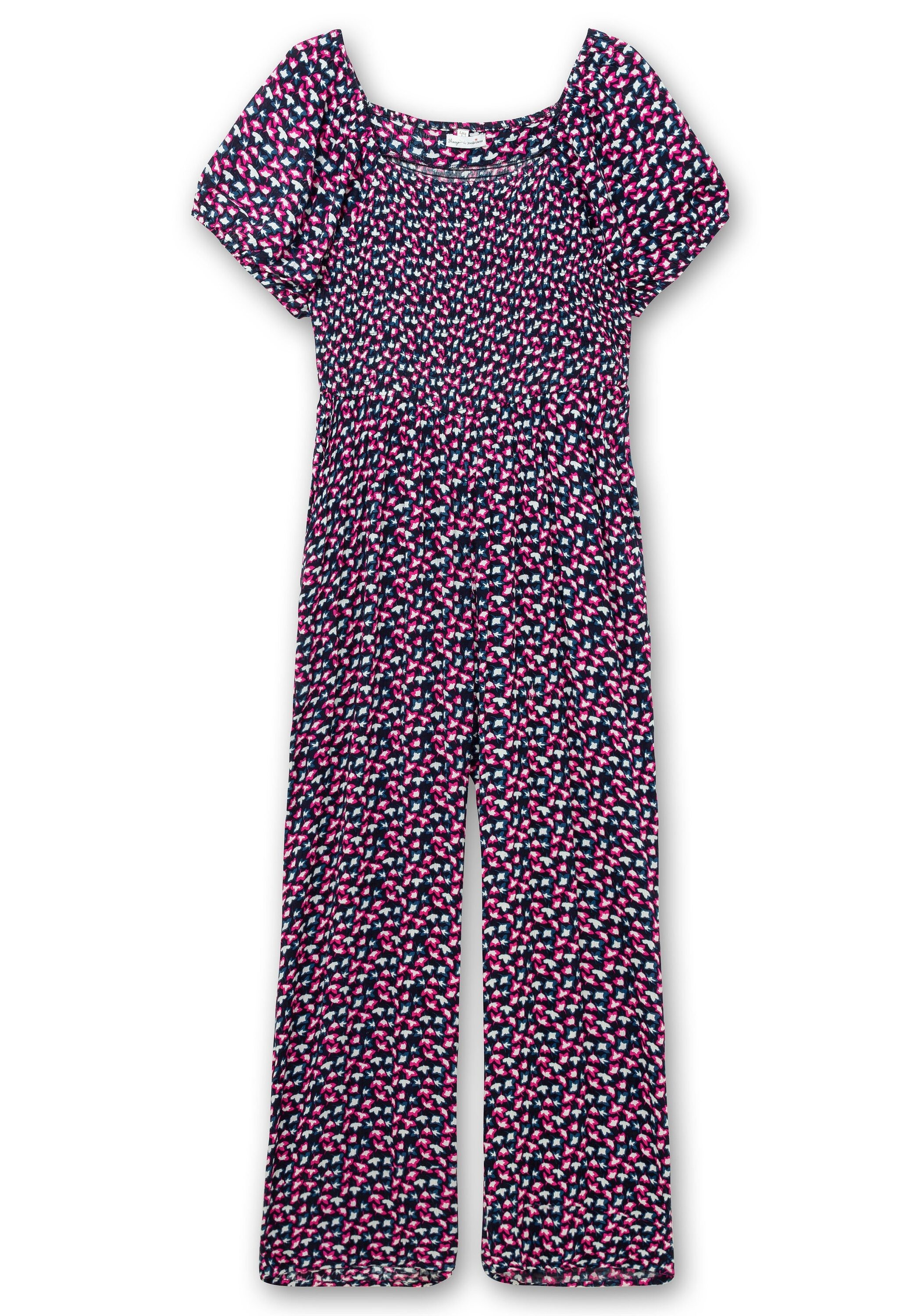 Sheego Jumpsuit »Overall mit Minimalprint, aus Viskose«, mit Minimalprint, aus Viskose